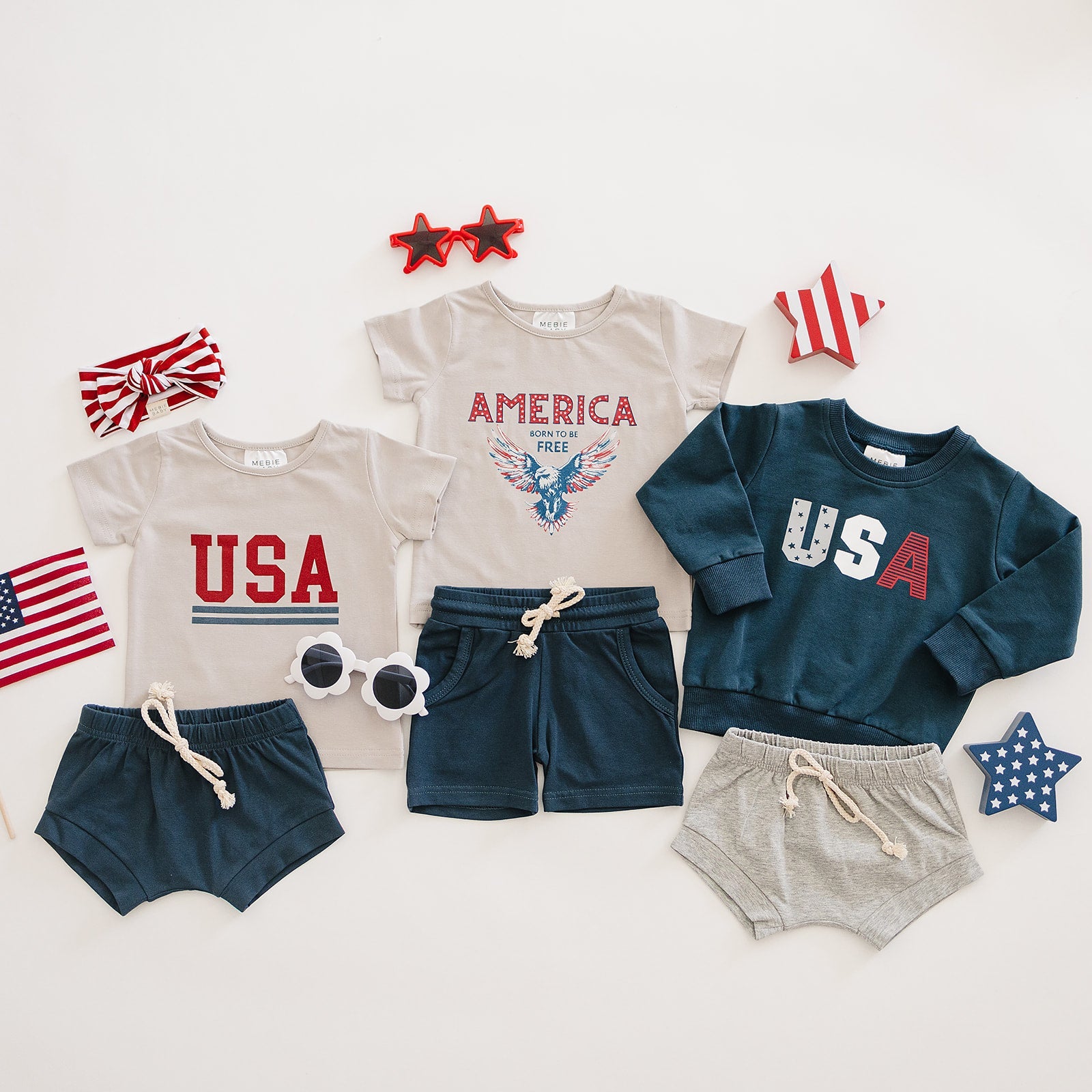 Patriotic Eagle Tee  Mebie Baby   