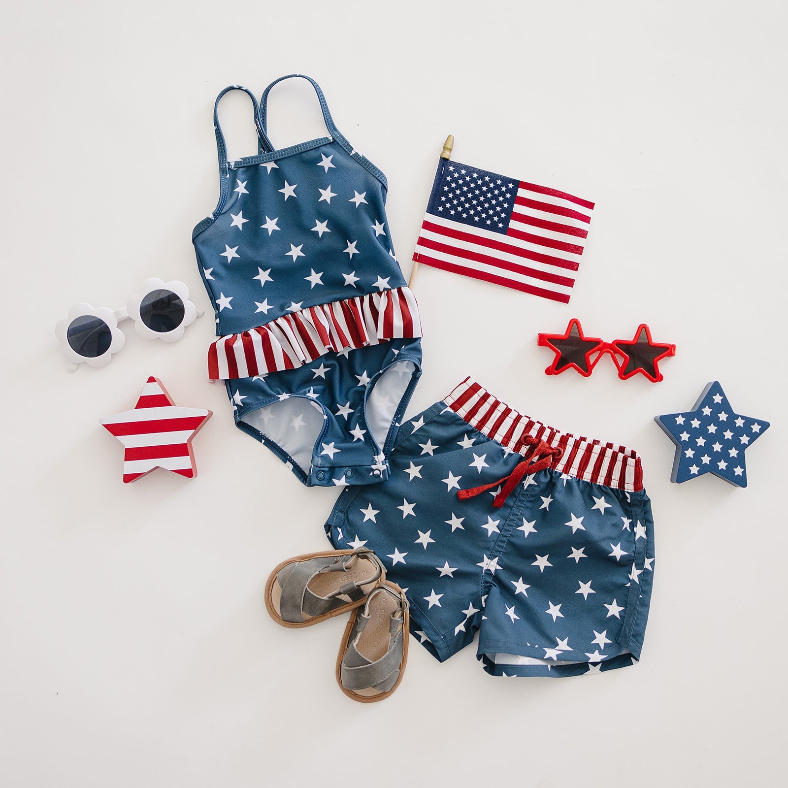 Stars + Stripes One Piece  Mebie Baby   