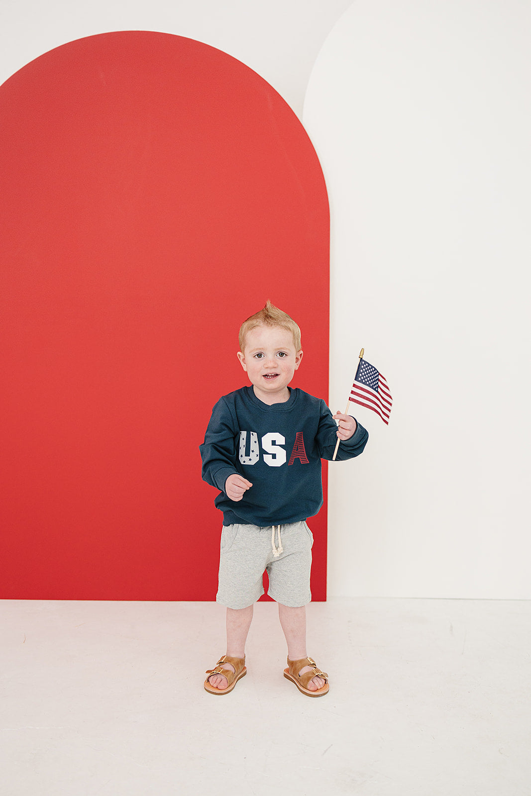 USA French Terry Crew Neck  Mebie Baby   