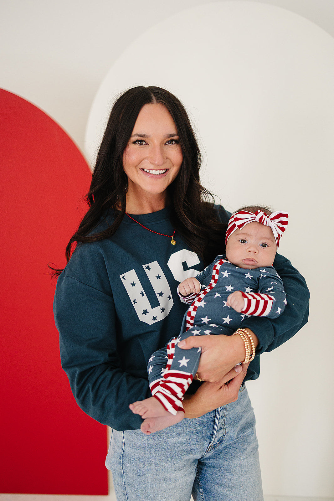 USA French Terry Crew Neck  Mebie Baby   