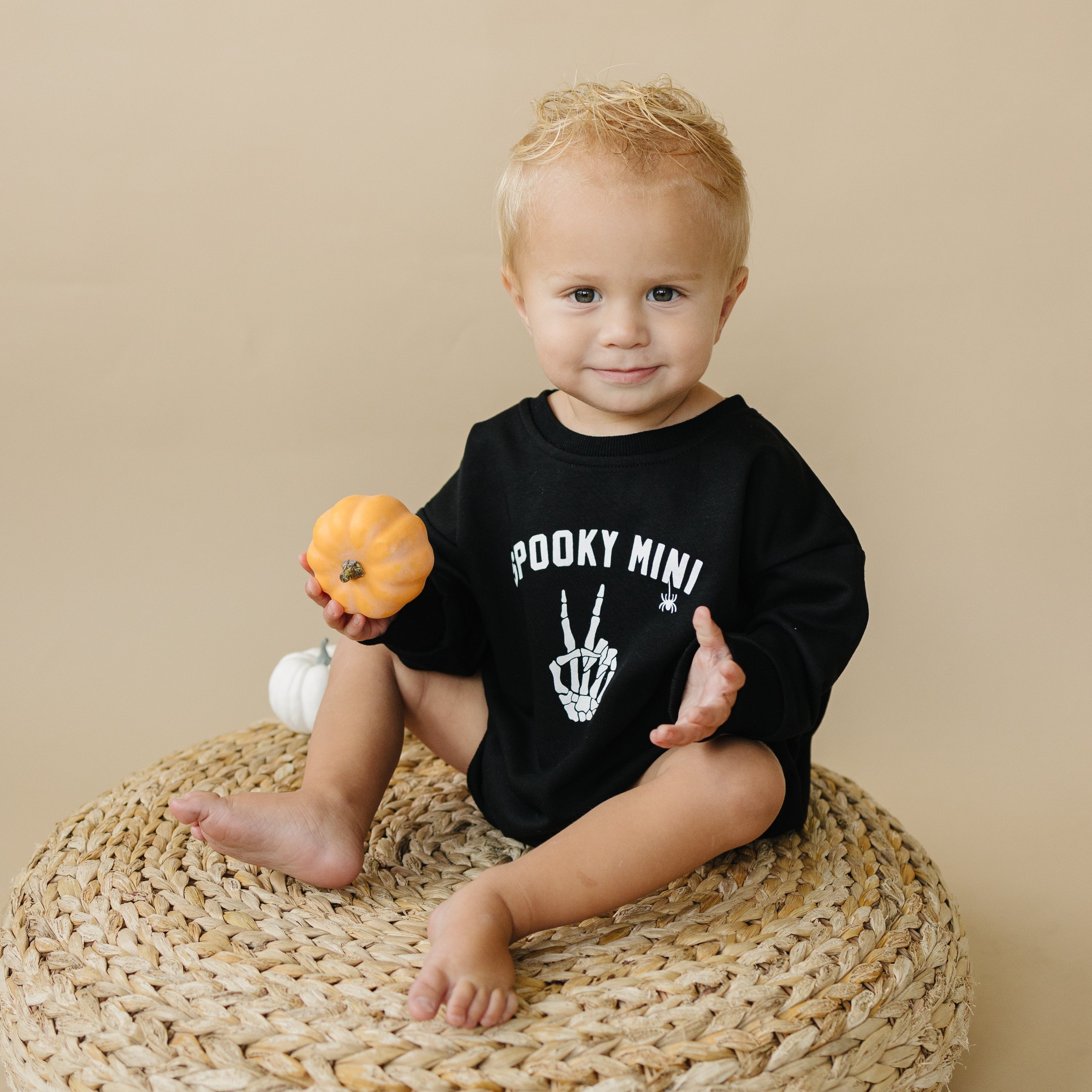 'Spooky Mini' Sweatshirt Romper