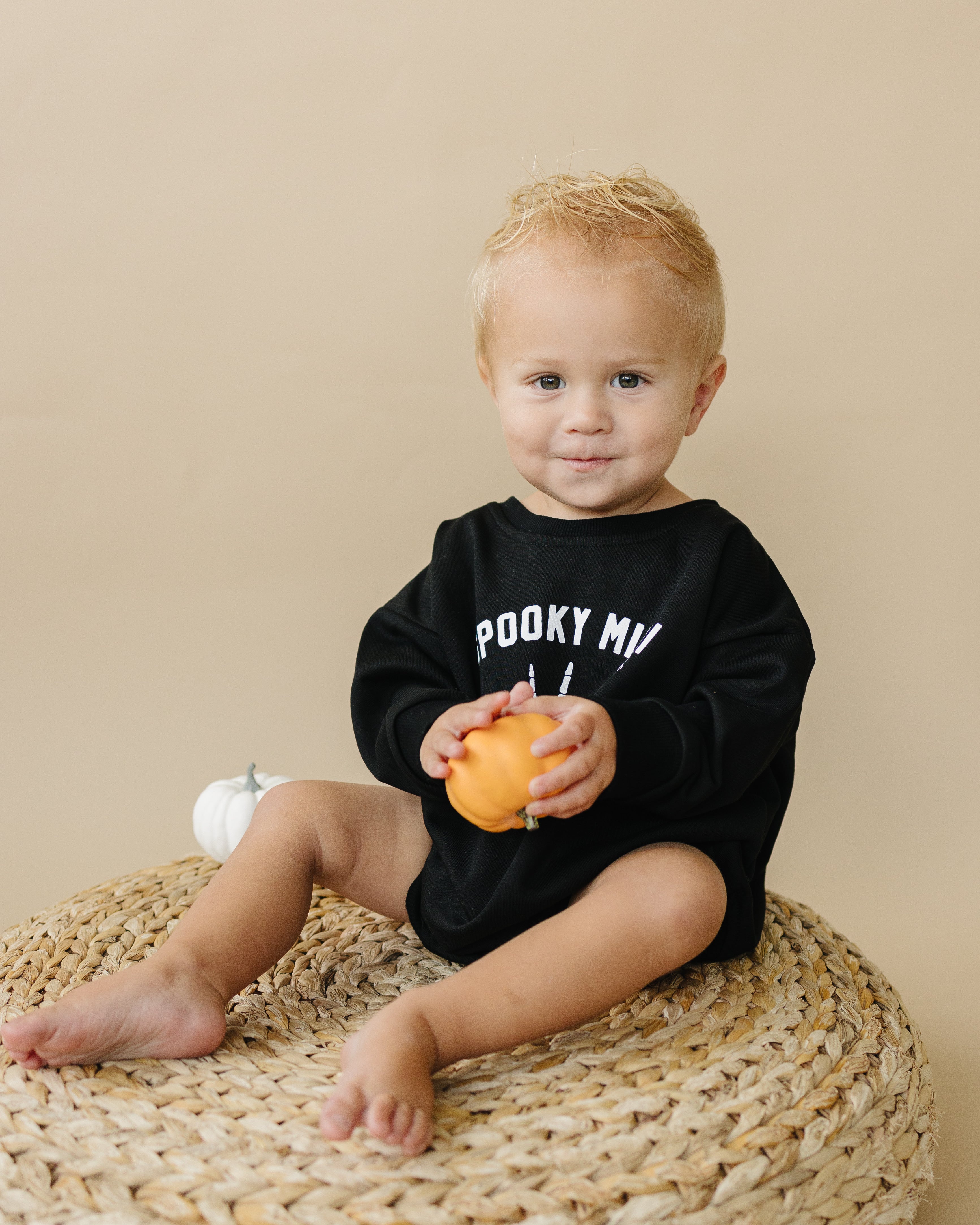 'Spooky Mini' Sweatshirt Romper