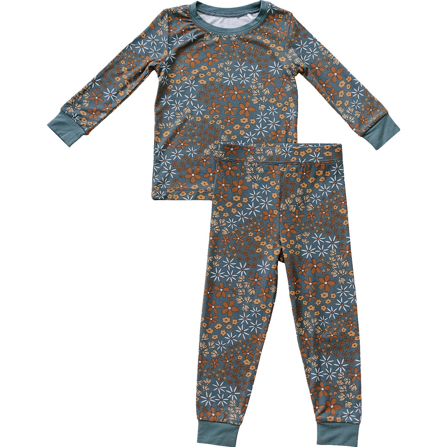 Navy Floral Bamboo Cozy Set  Mebie Baby   