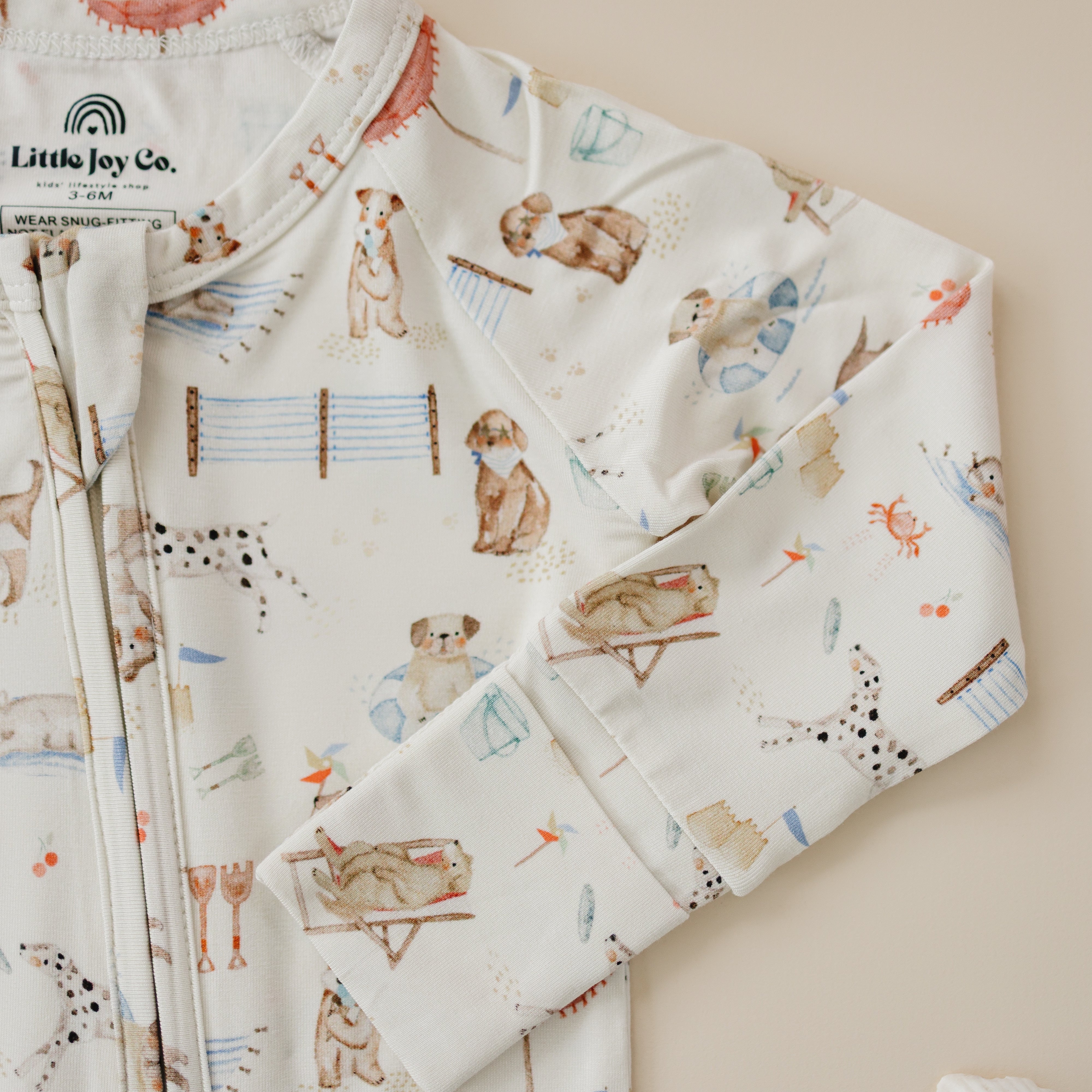 Beach Pawty Bamboo Zippy Romper