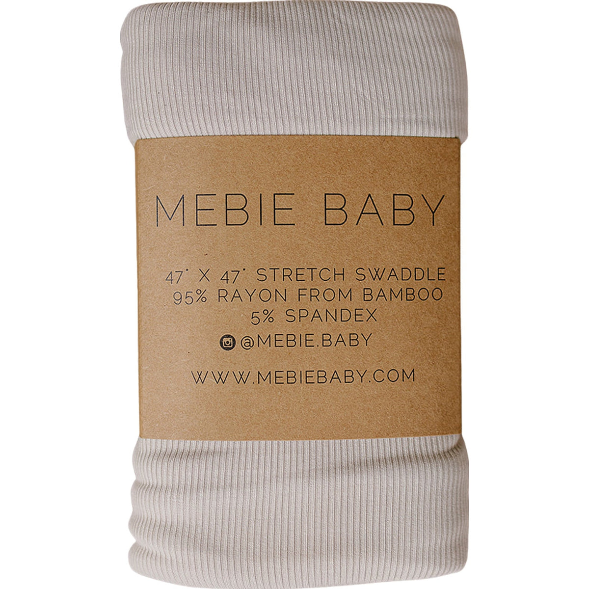 Taupe Ribbed Bamboo Stretch Swaddle