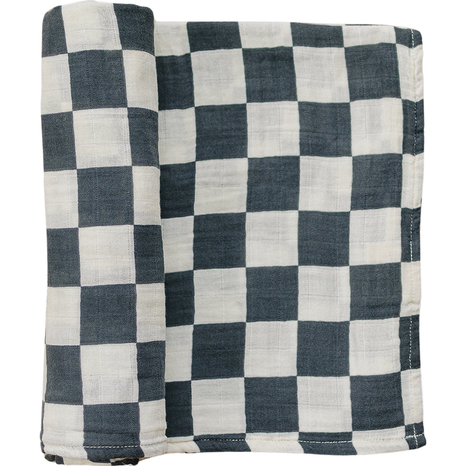 Charcoal Checkered Muslin Swaddle Blanket  Mebie Baby   