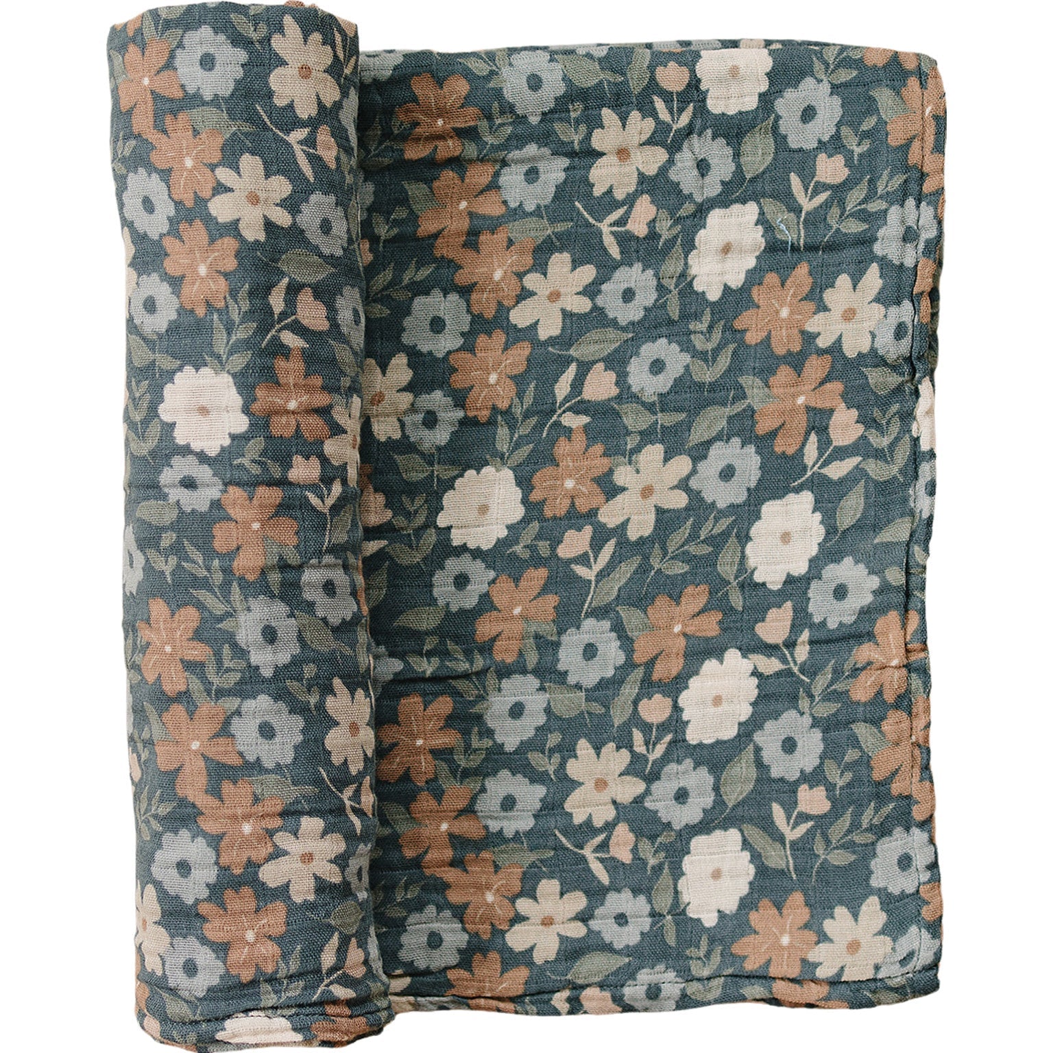 Midnight Floral Muslin Swaddle Blanket  Mebie Baby   