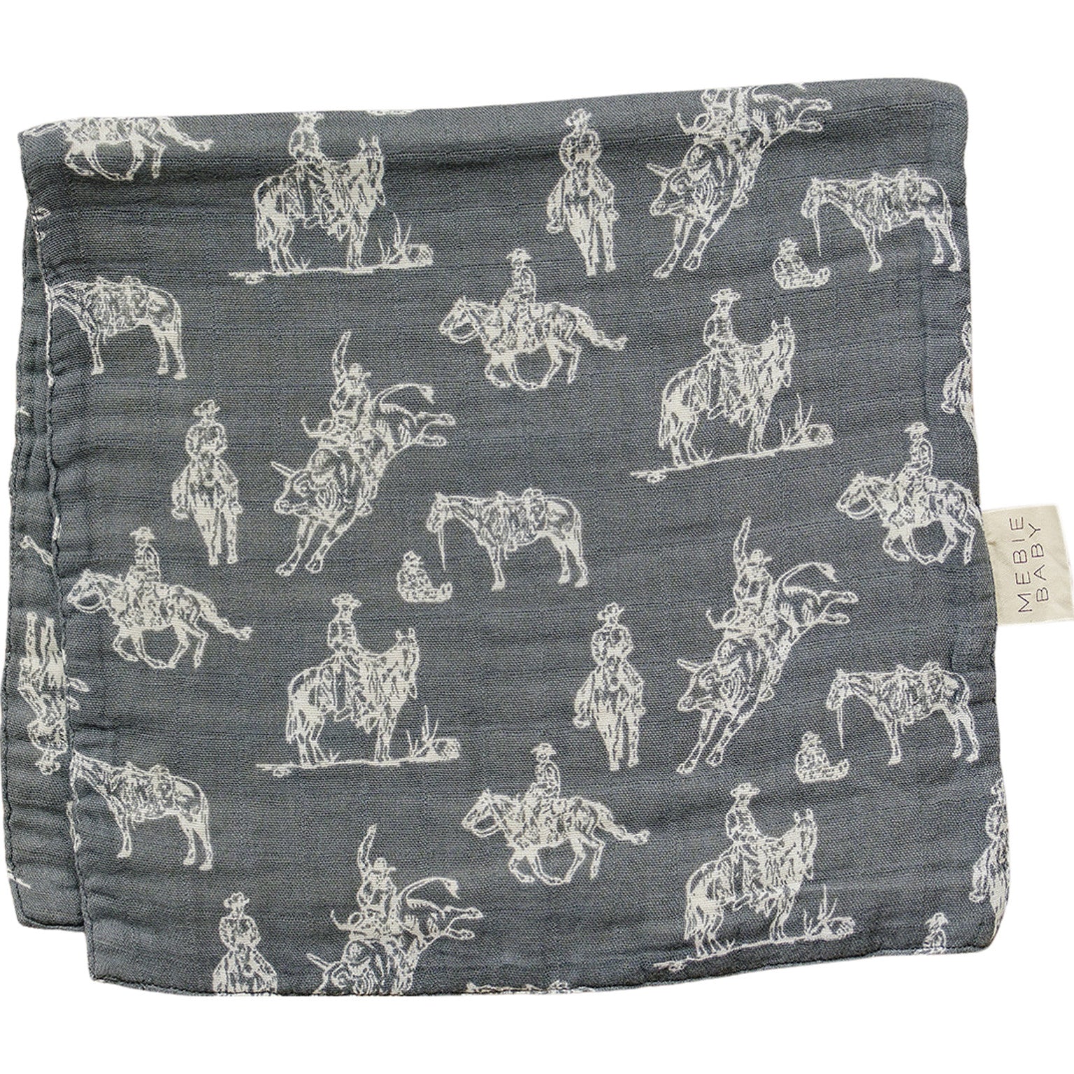 Wild West Muslin Burp Cloth  Mebie Baby   