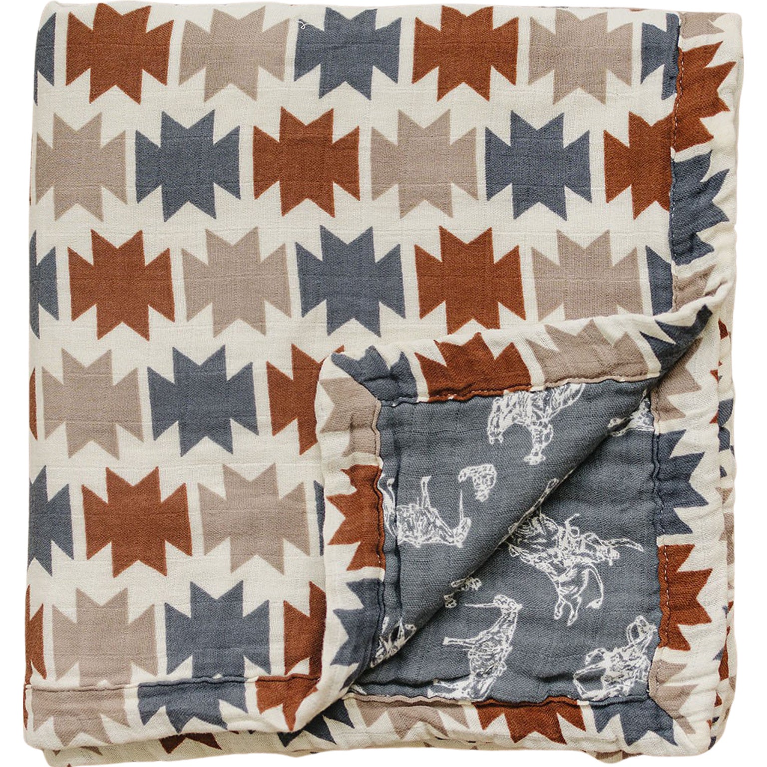 Western Aztec + Wild West Muslin Quilt  Mebie Baby   