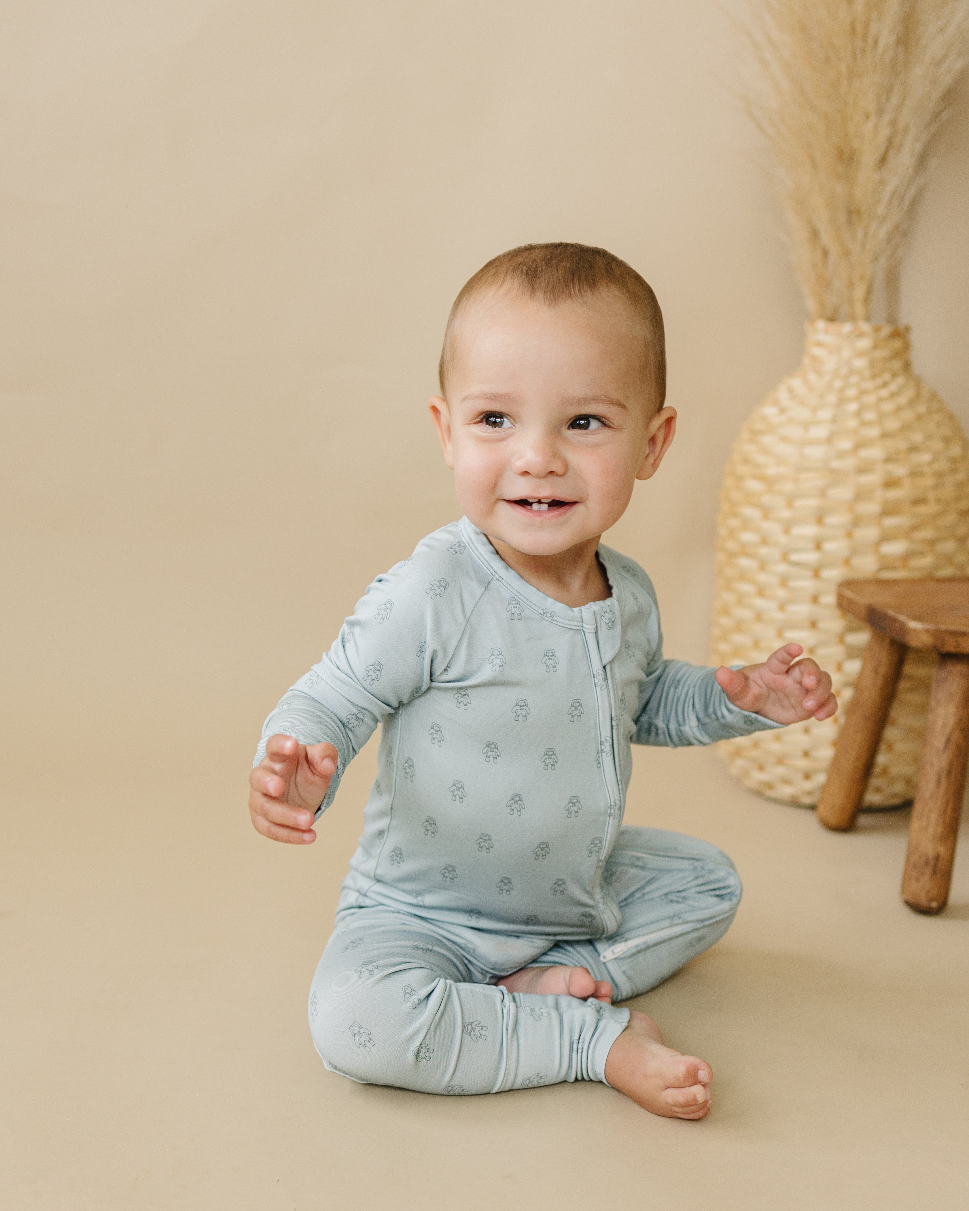 Fly Me to the Moon Bamboo Zippy Romper