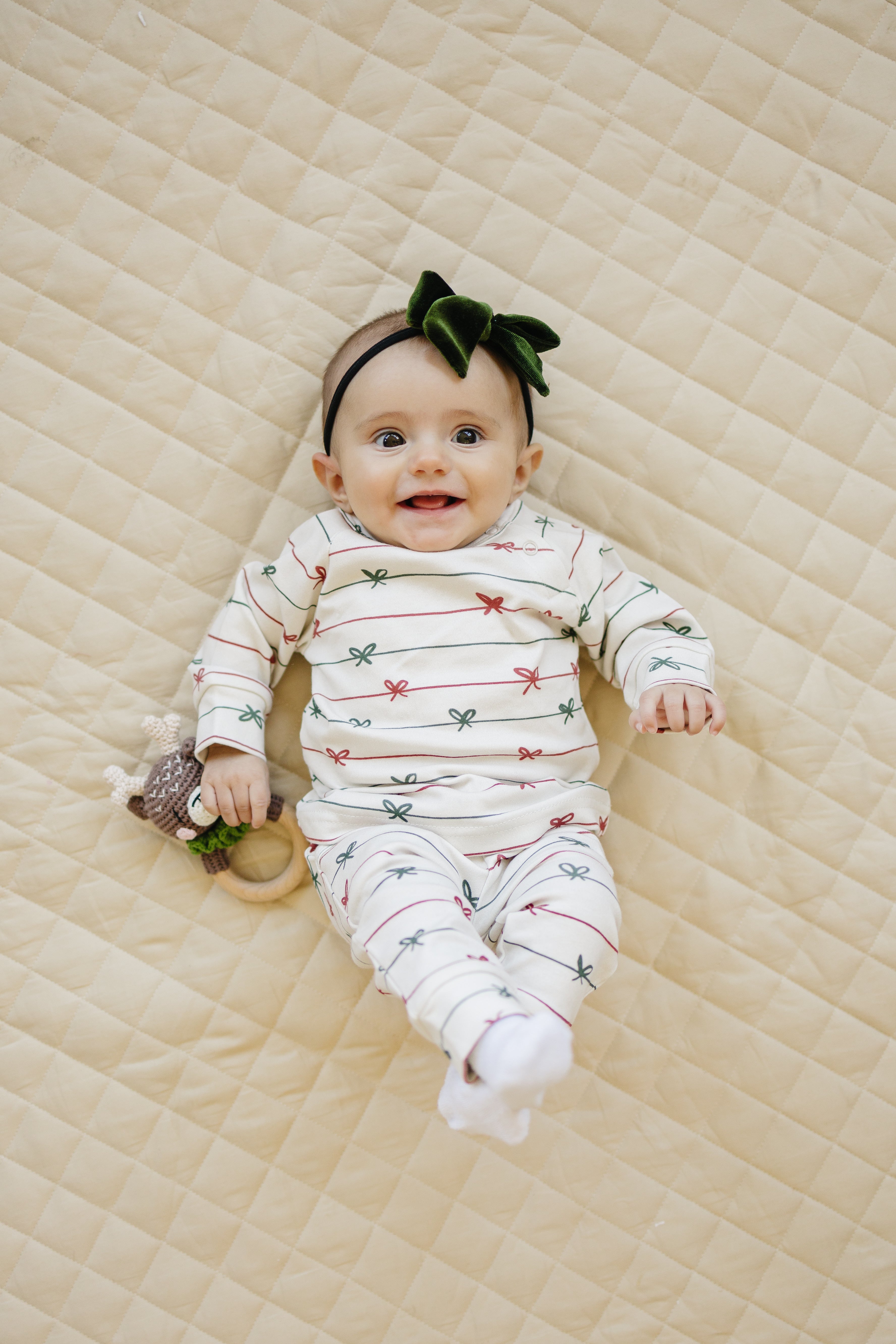 Tied with a Bow Christmas Organic Cotton Set