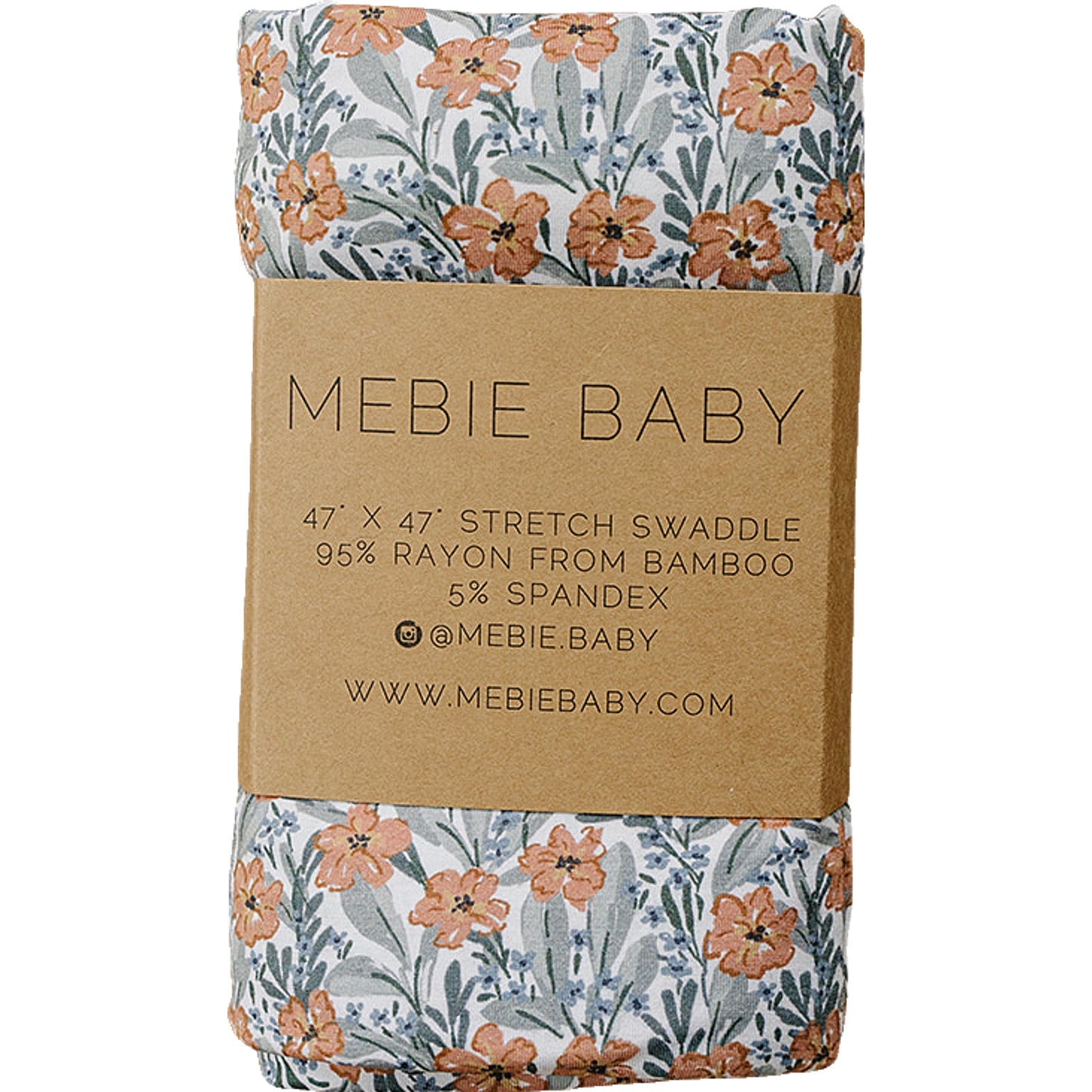 Dainty Meadow Bamboo Stretch Swaddle  Mebie Baby   