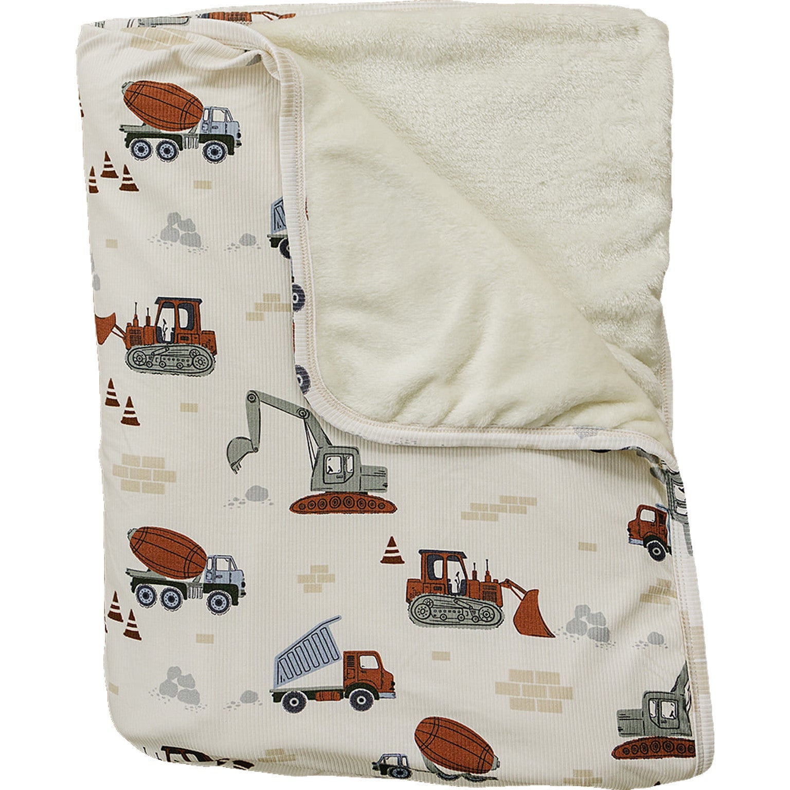 Construction Trucks Ribbed Bamboo Fleece Quilt  Mebie Baby   