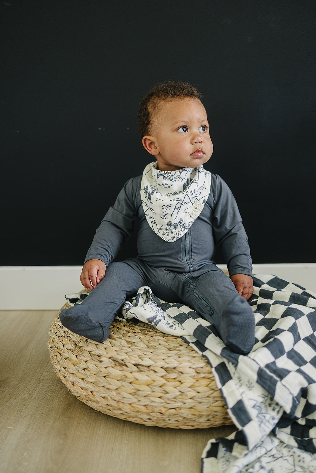 Summit Muslin Bib  Mebie Baby   