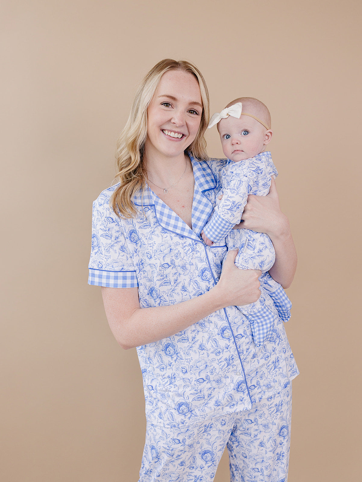 Bamboo Zip Romper | Blue Flowers