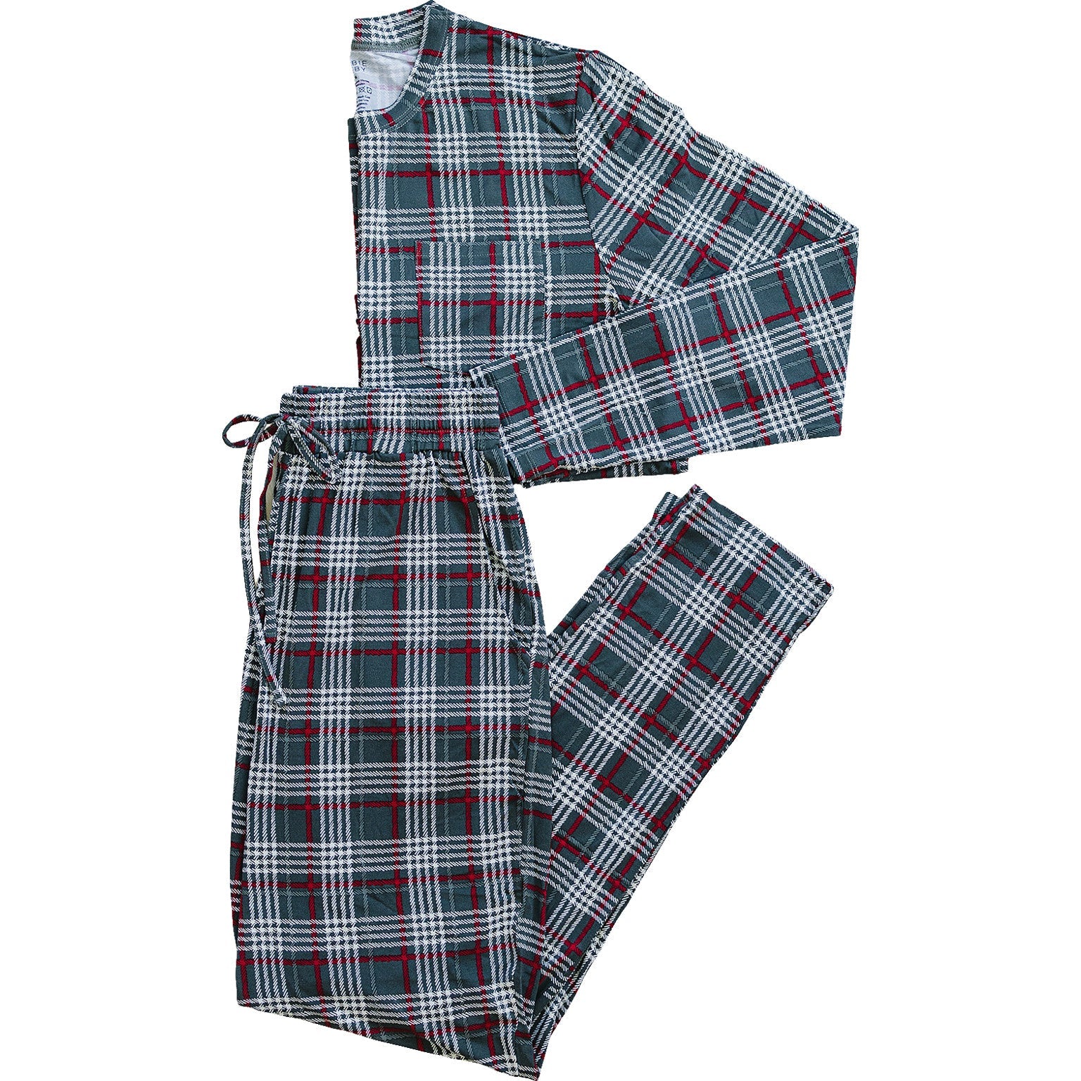 Green Plaid Bamboo Cozy Set Adult Men  Mebie Baby   