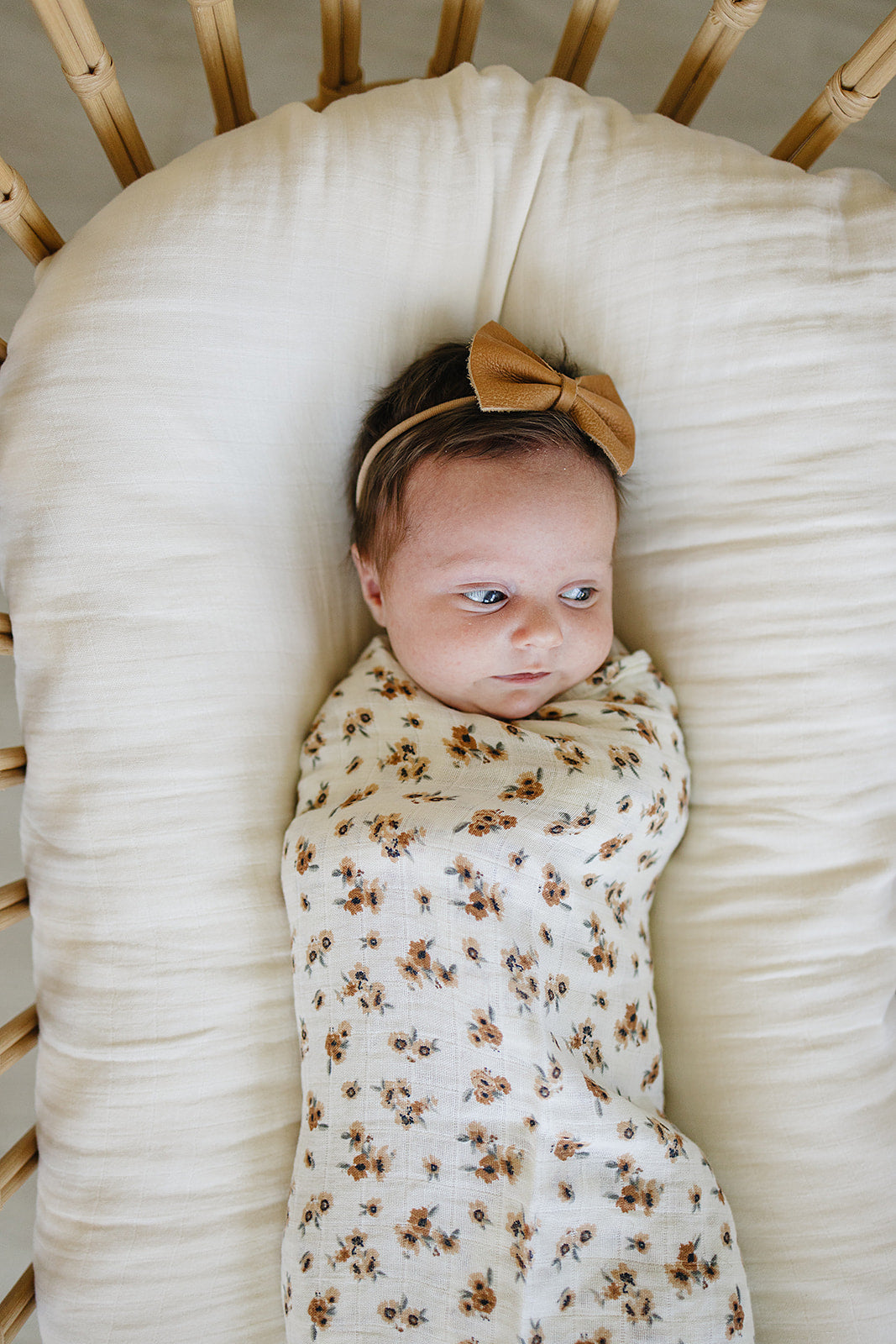 Autumn Bloom Muslin Swaddle Blanket