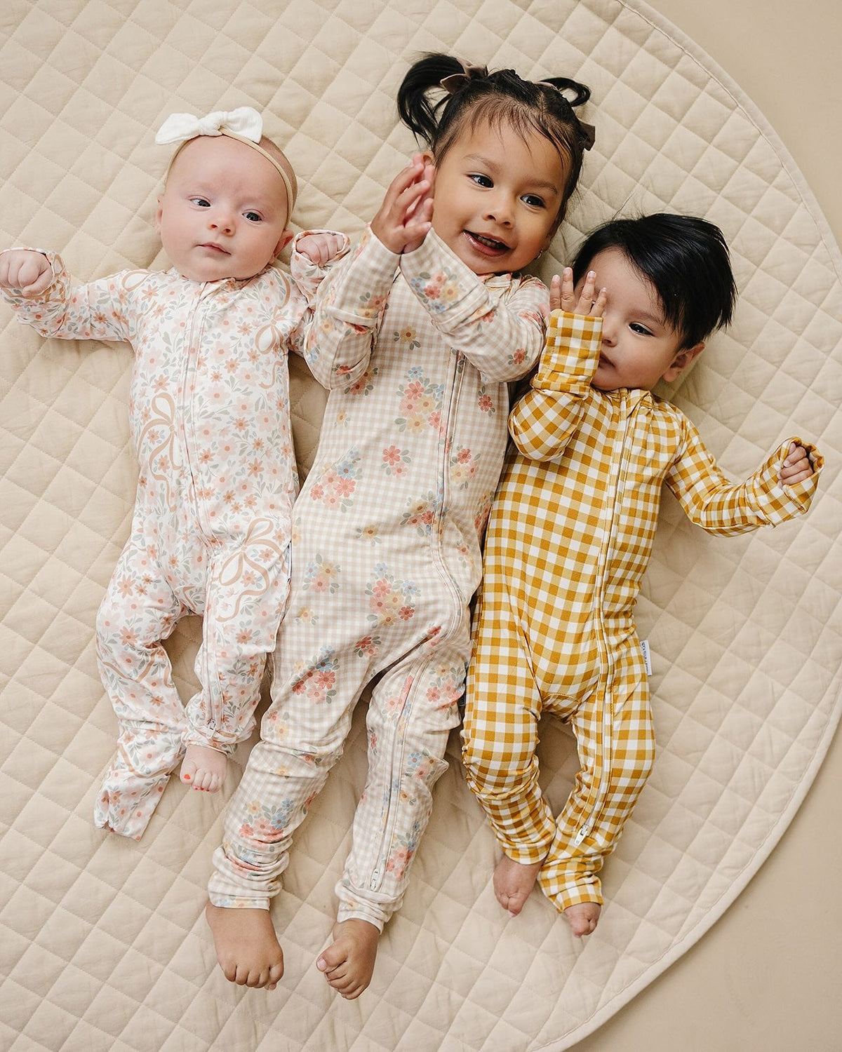 Bamboo Zip Romper | Yellow Gingham