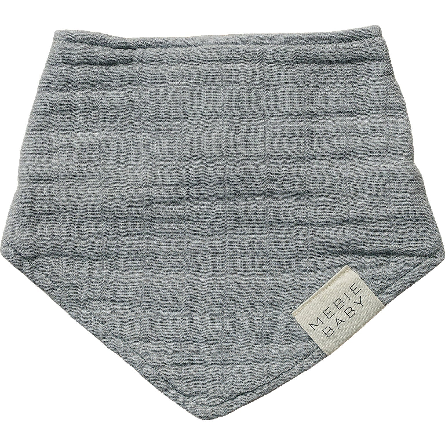 Dusty Blue Muslin Bib  Mebie Baby   