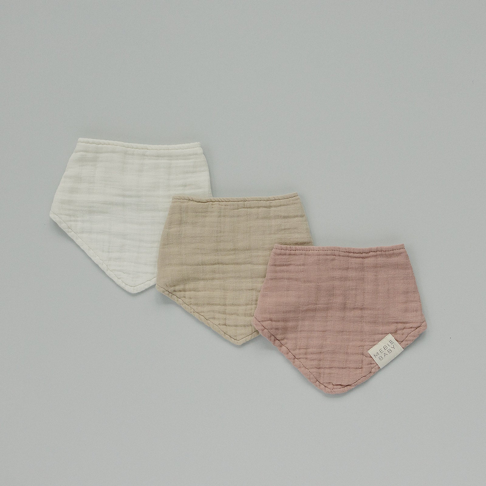 Dusty Rose Muslin Bib  Mebie Baby   