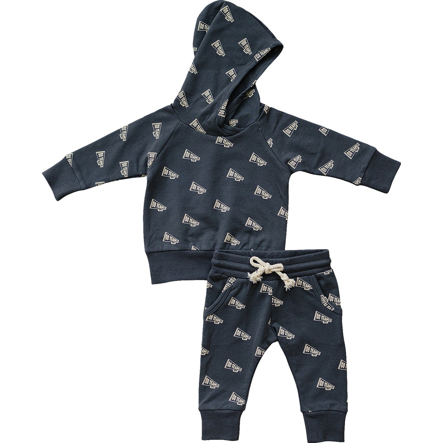 Go Team Hooded French Terry Set  Mebie Baby   