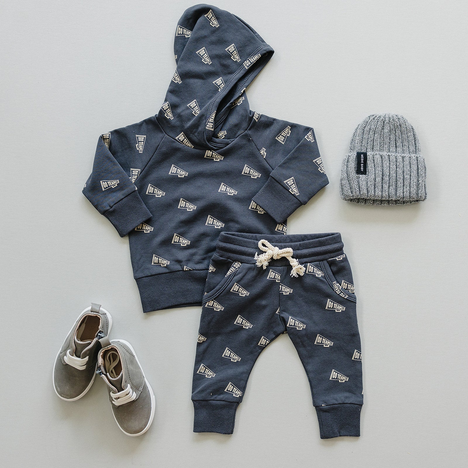 Go Team Hooded French Terry Set  Mebie Baby   