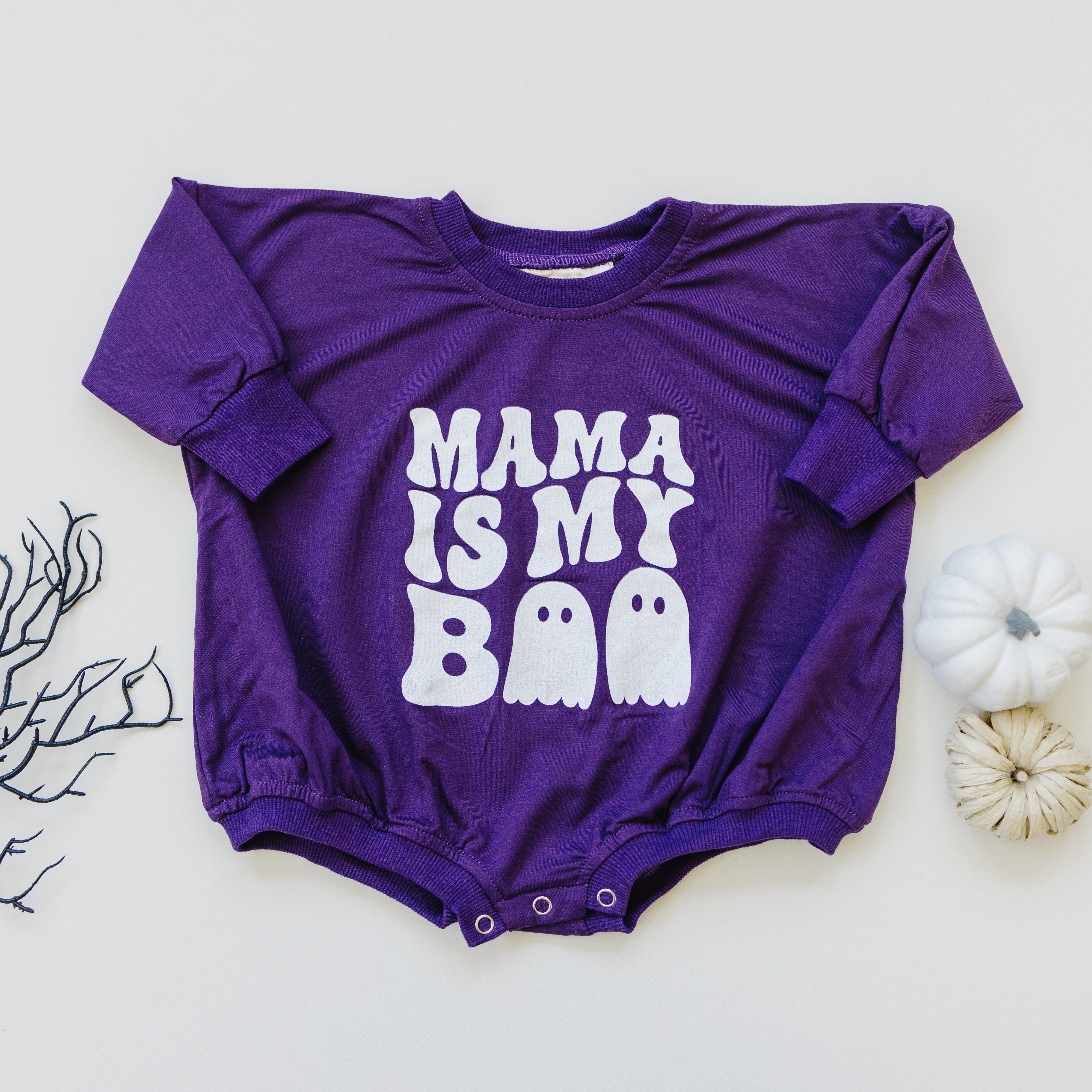 Mama Is My Boo Bamboo Sweatshirt Romper