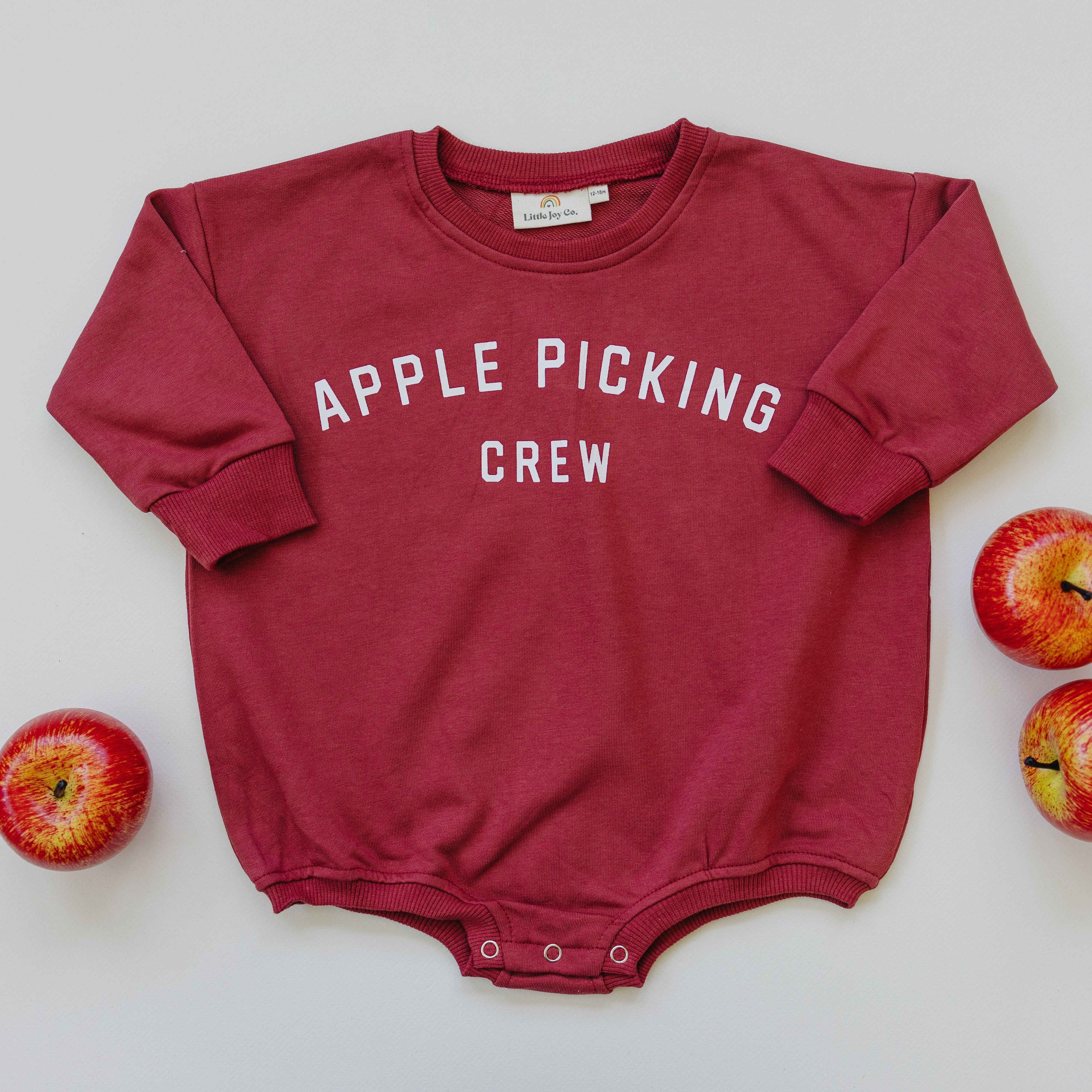 Apple Picking Crew Sweatshirt Romper