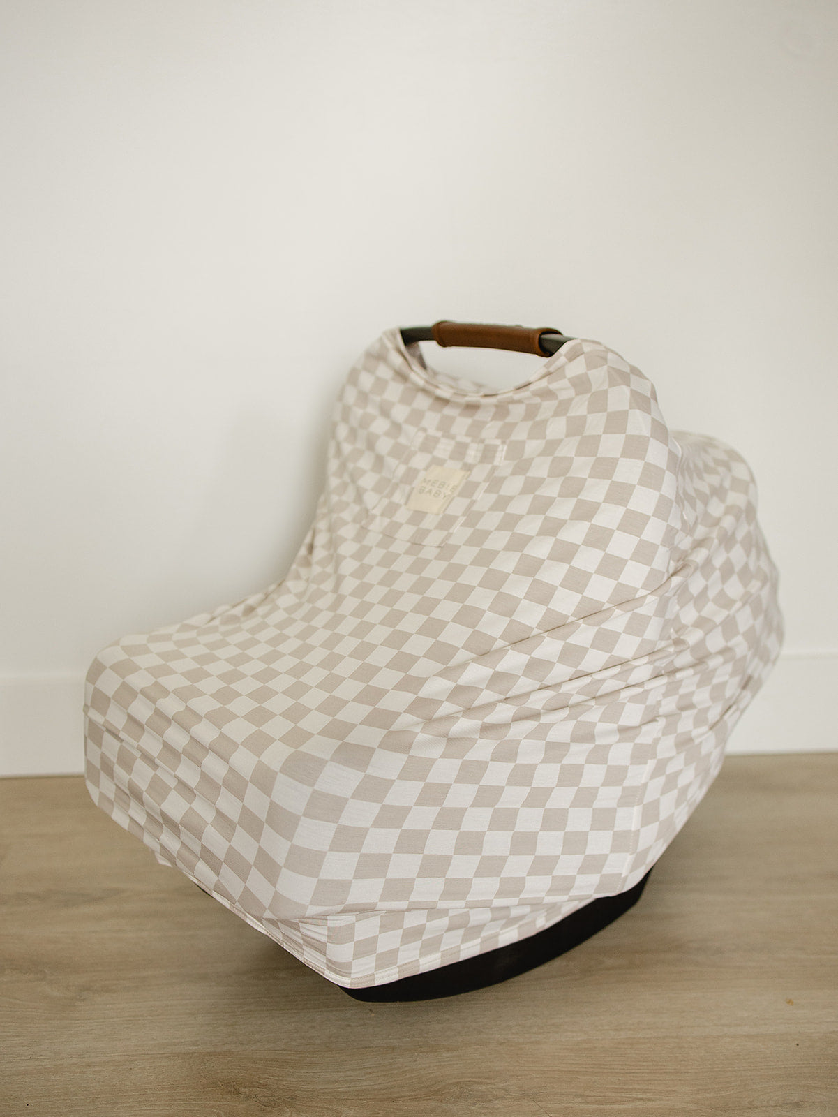 Taupe Checkered Bamboo Multi-Use Cover