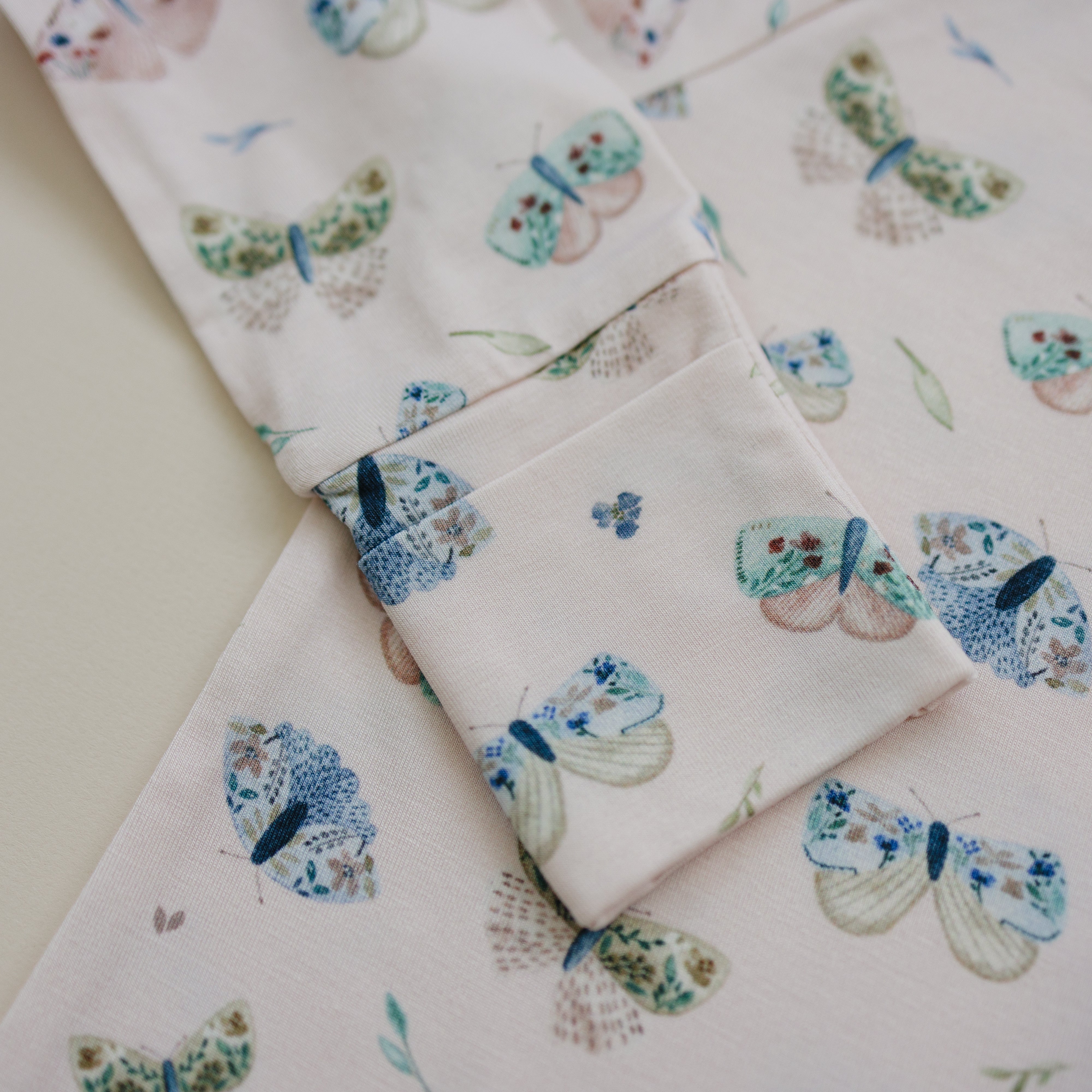 Luna Moths Bamboo Zippy Romper