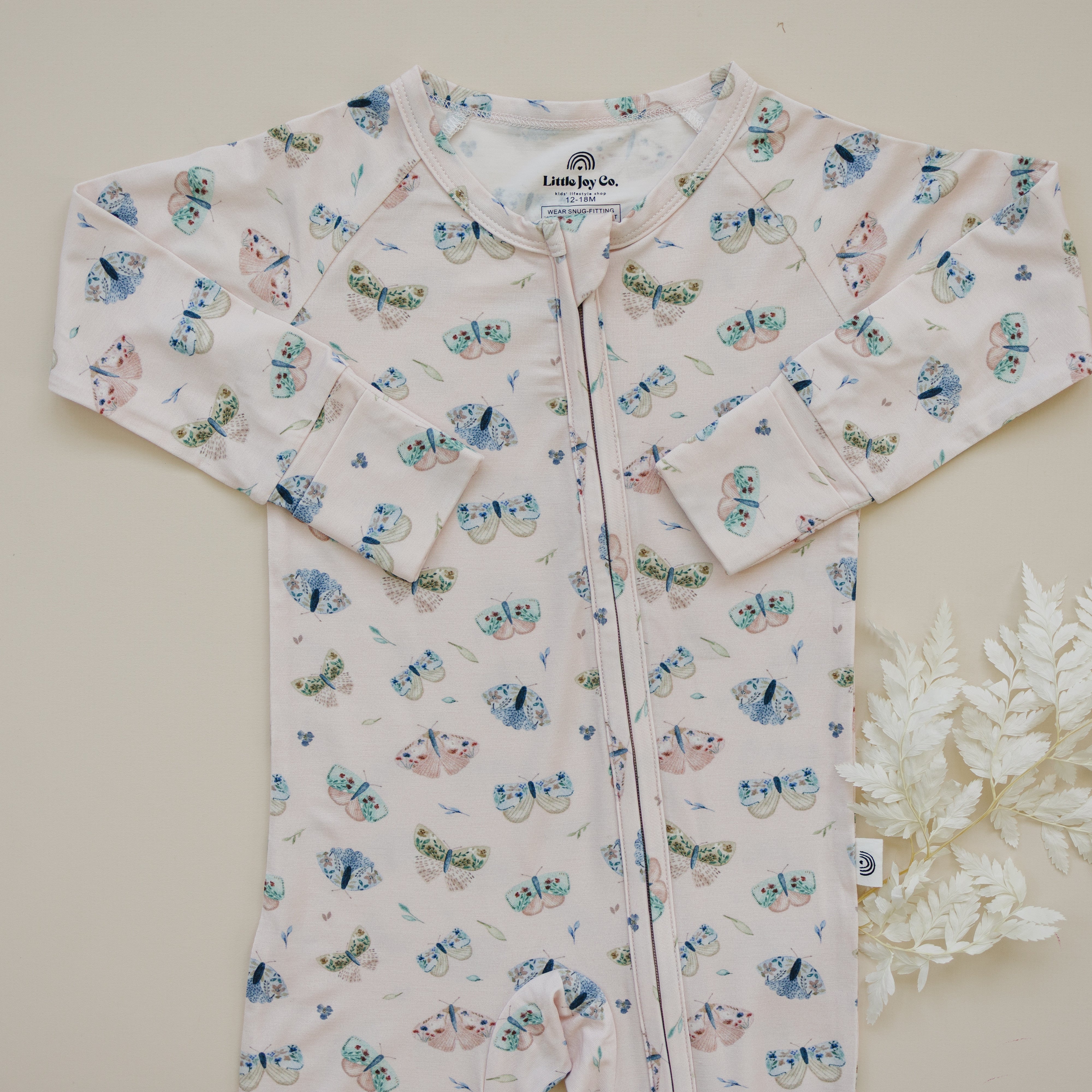 Luna Moths Bamboo Zippy Romper