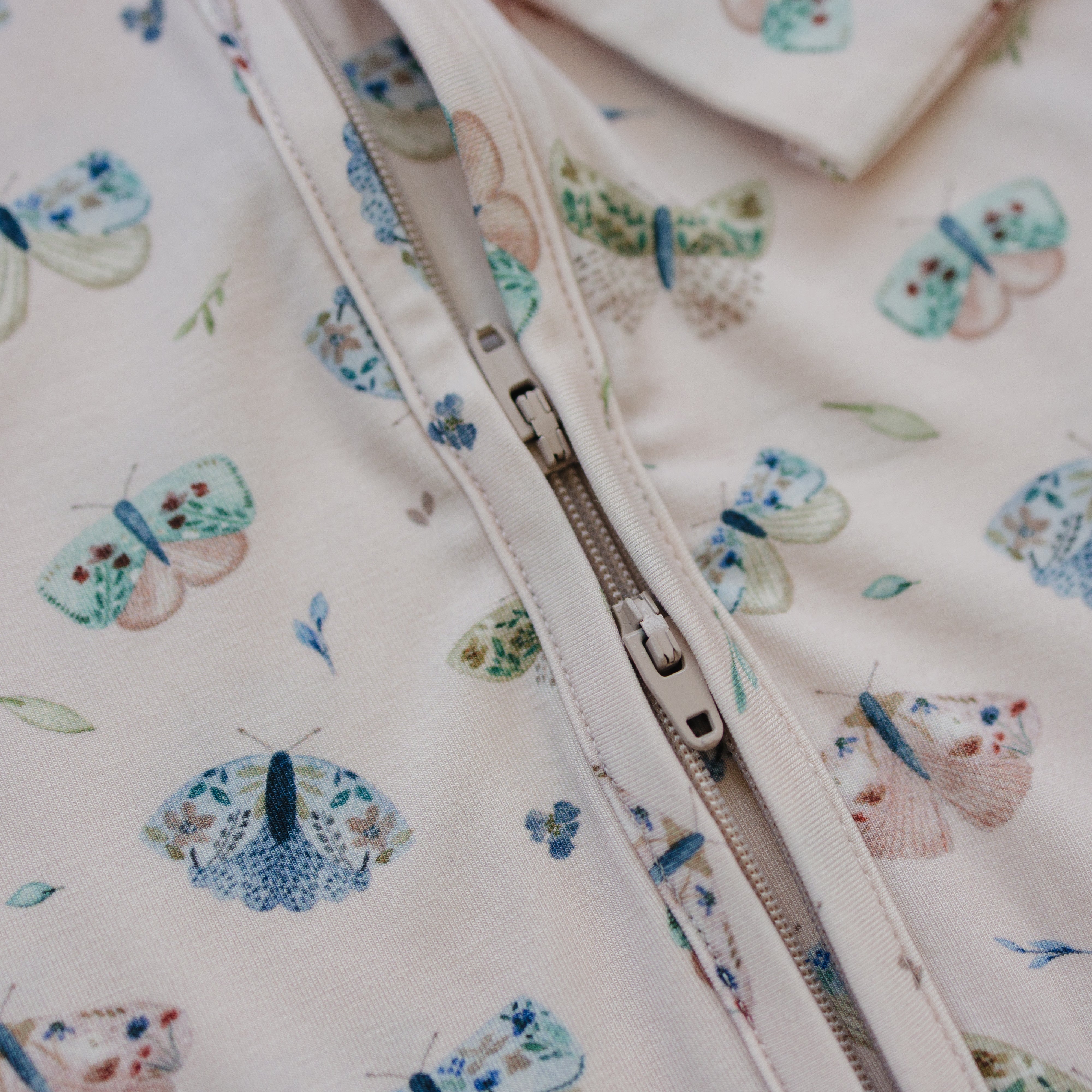 Luna Moths Bamboo Zippy Romper