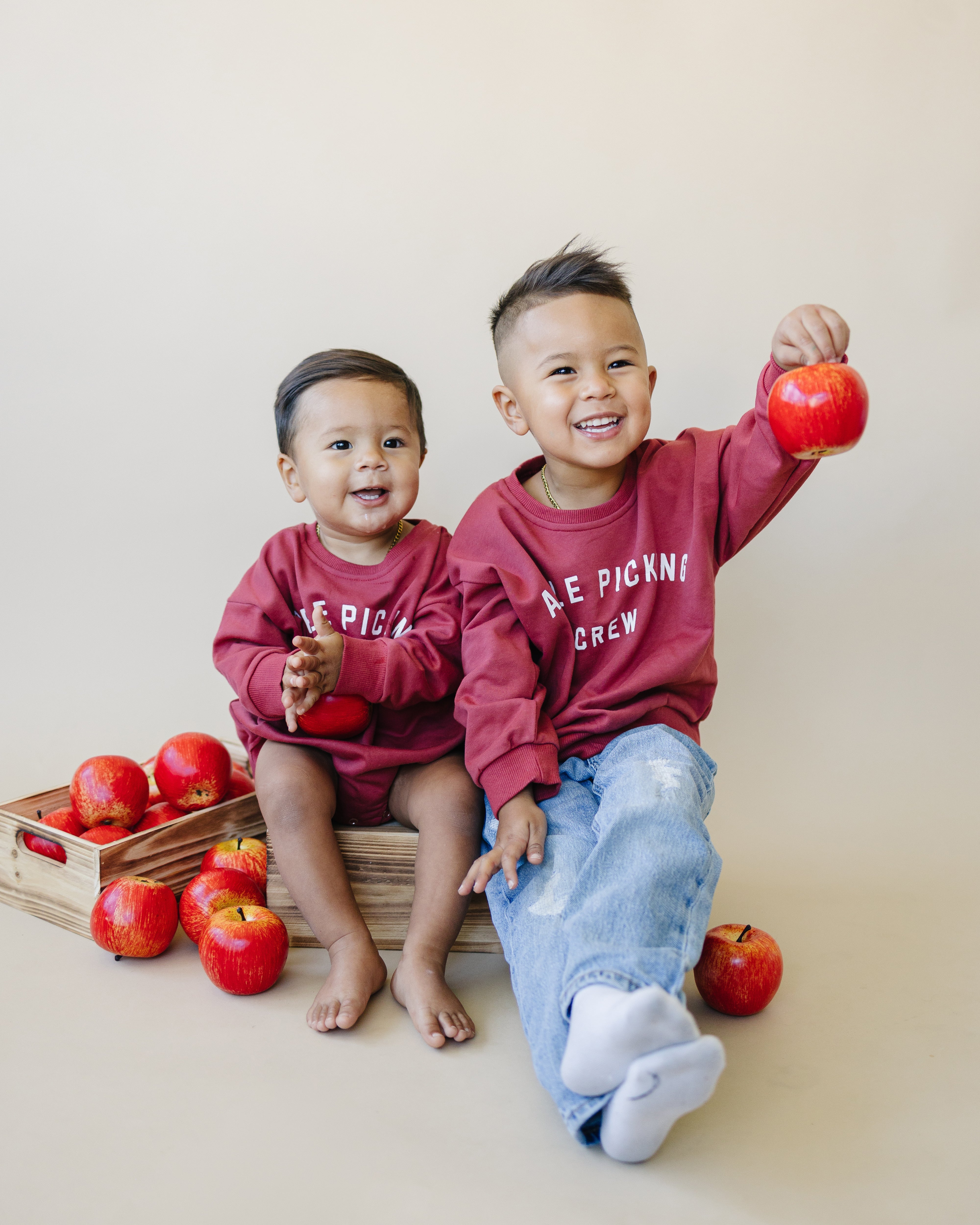 Apple Picking Crew Sweatshirt Romper