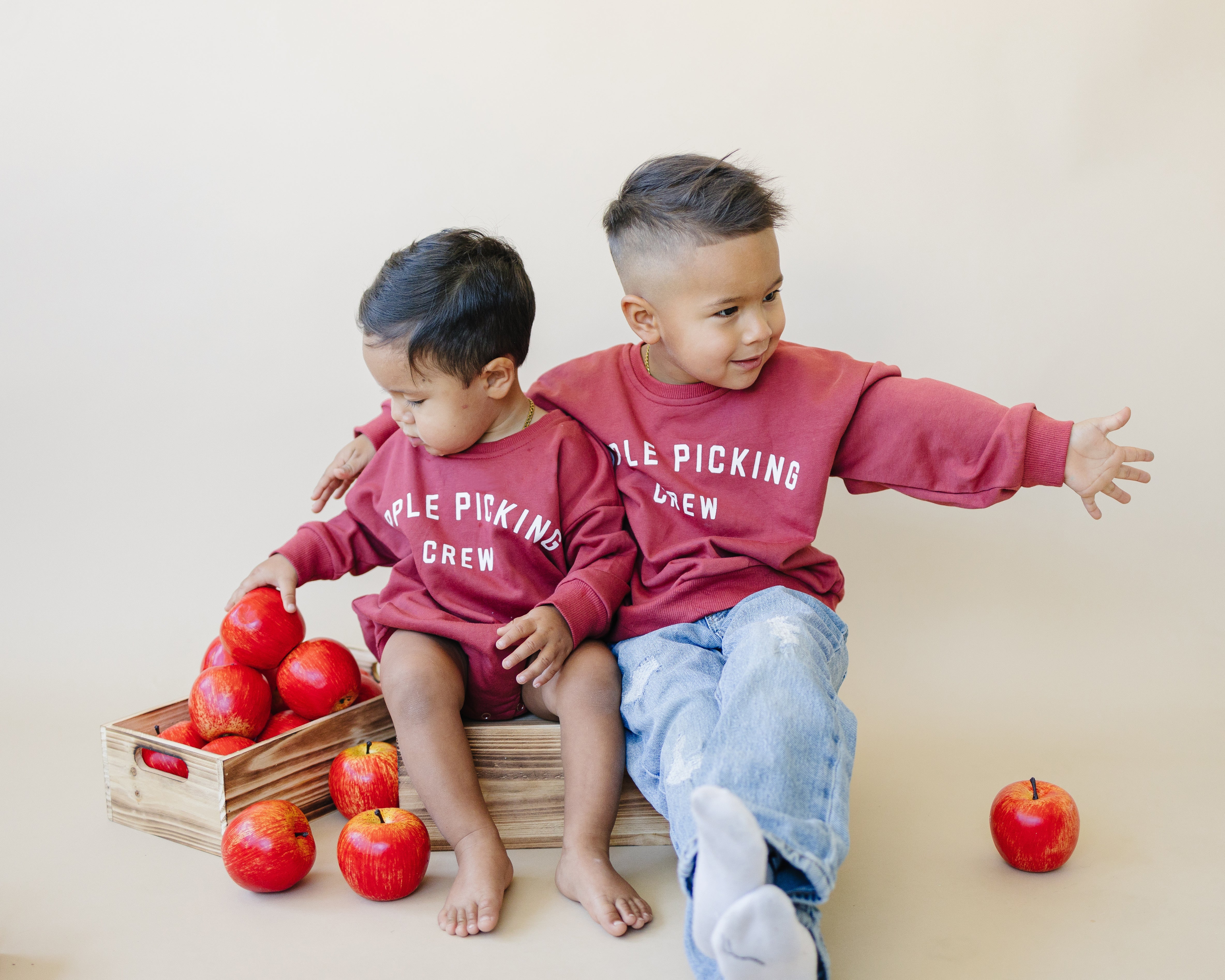 Apple Picking Crew Sweatshirt Romper