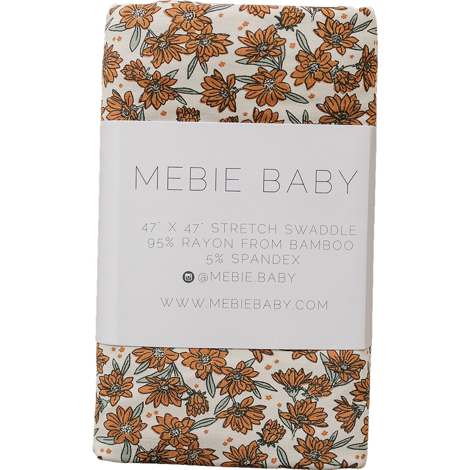 Cream Magnolia Bamboo Stretch Swaddle  Mebie Baby   