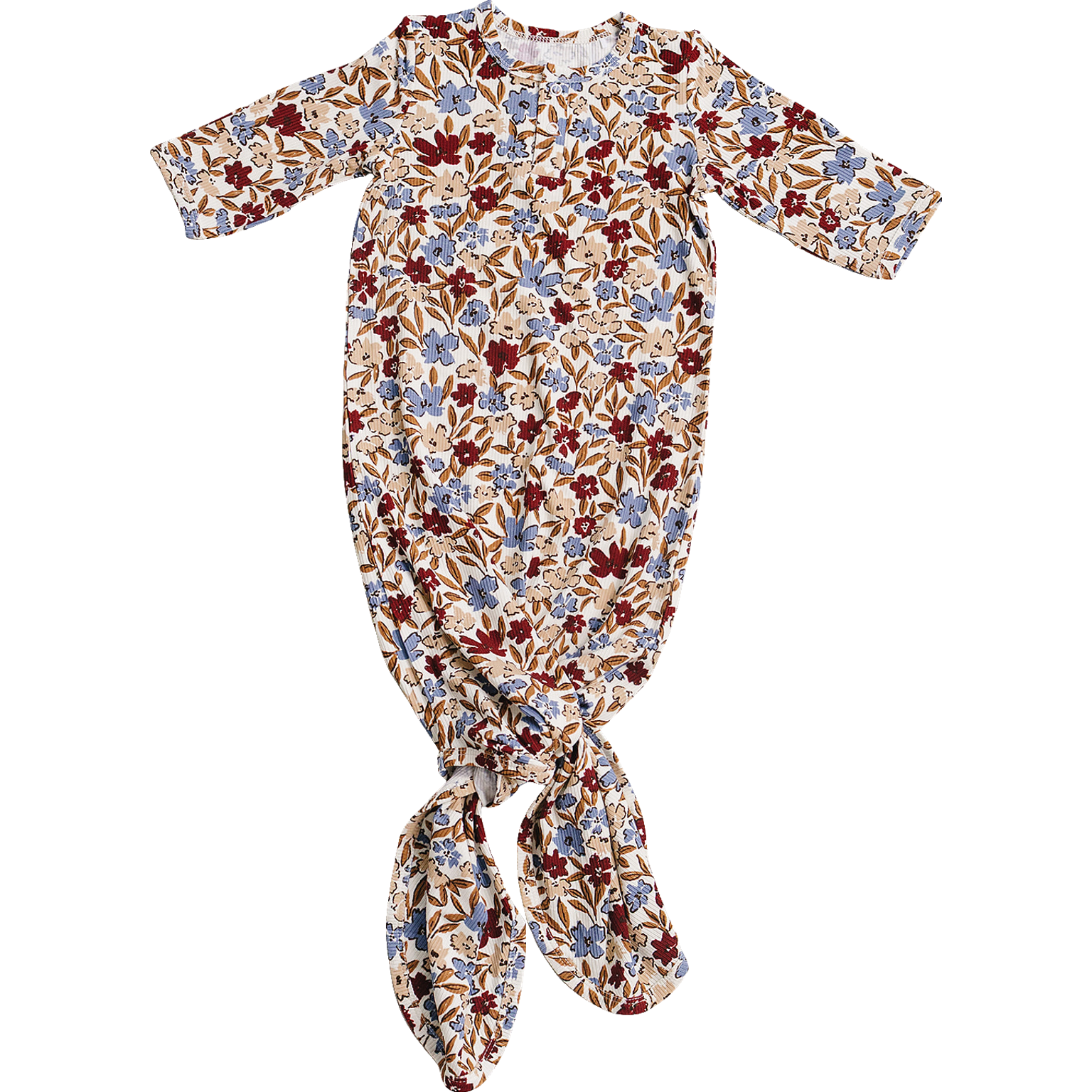 Desert Floral Ribbed Bamboo Knot Gown