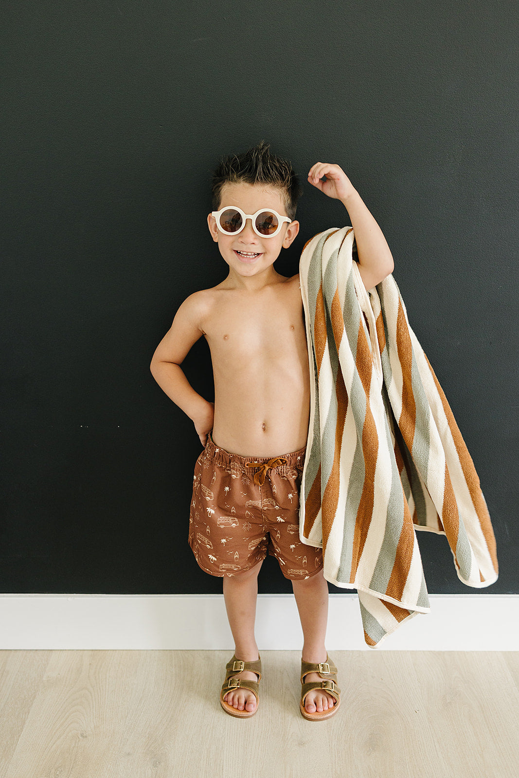 Dark Rust Surf Swim Shorts  Mebie Baby   