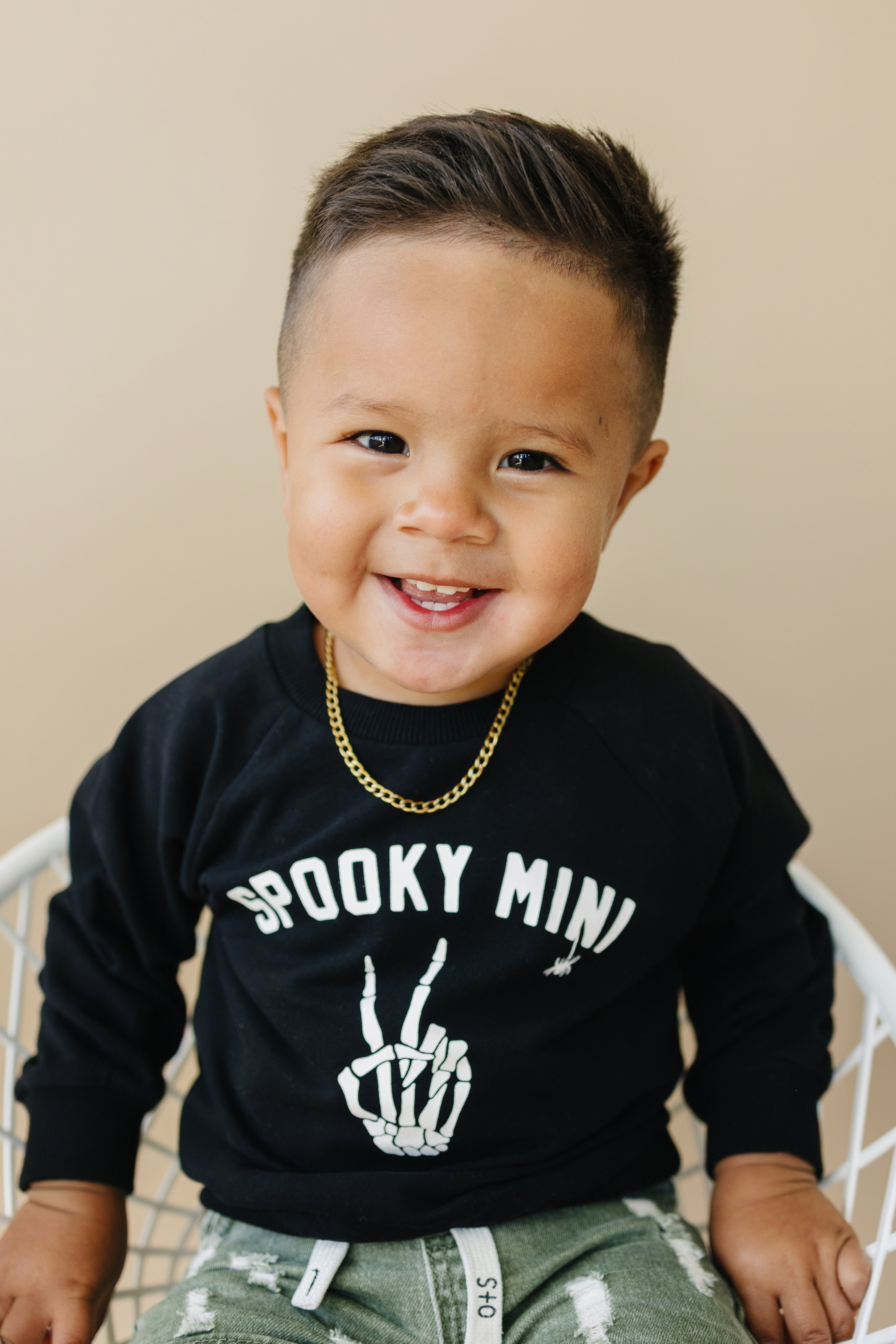 Spooky Mini Organic Cotton Crewneck Sweatshirt