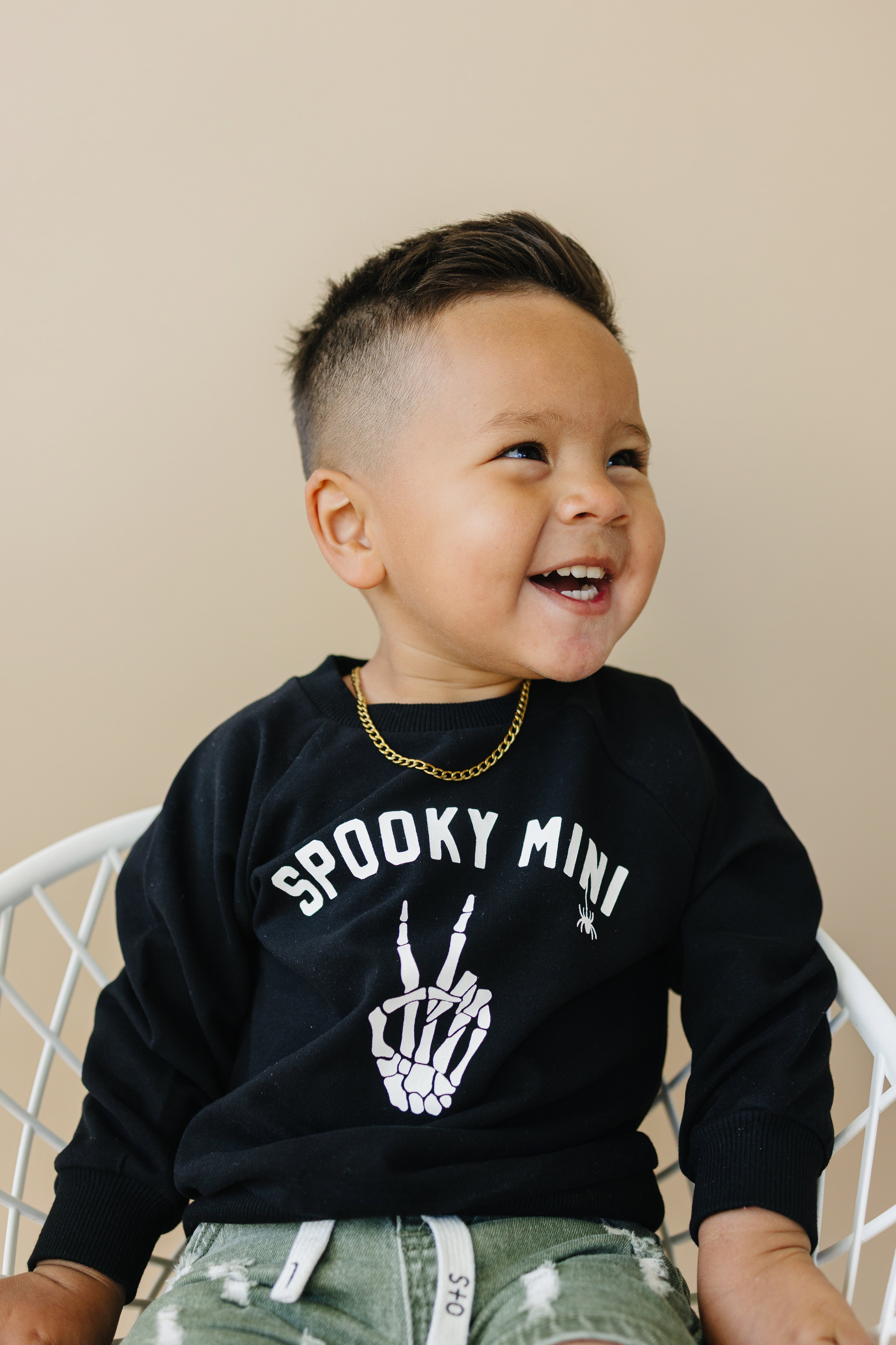Spooky Mini Organic Cotton Crewneck Sweatshirt