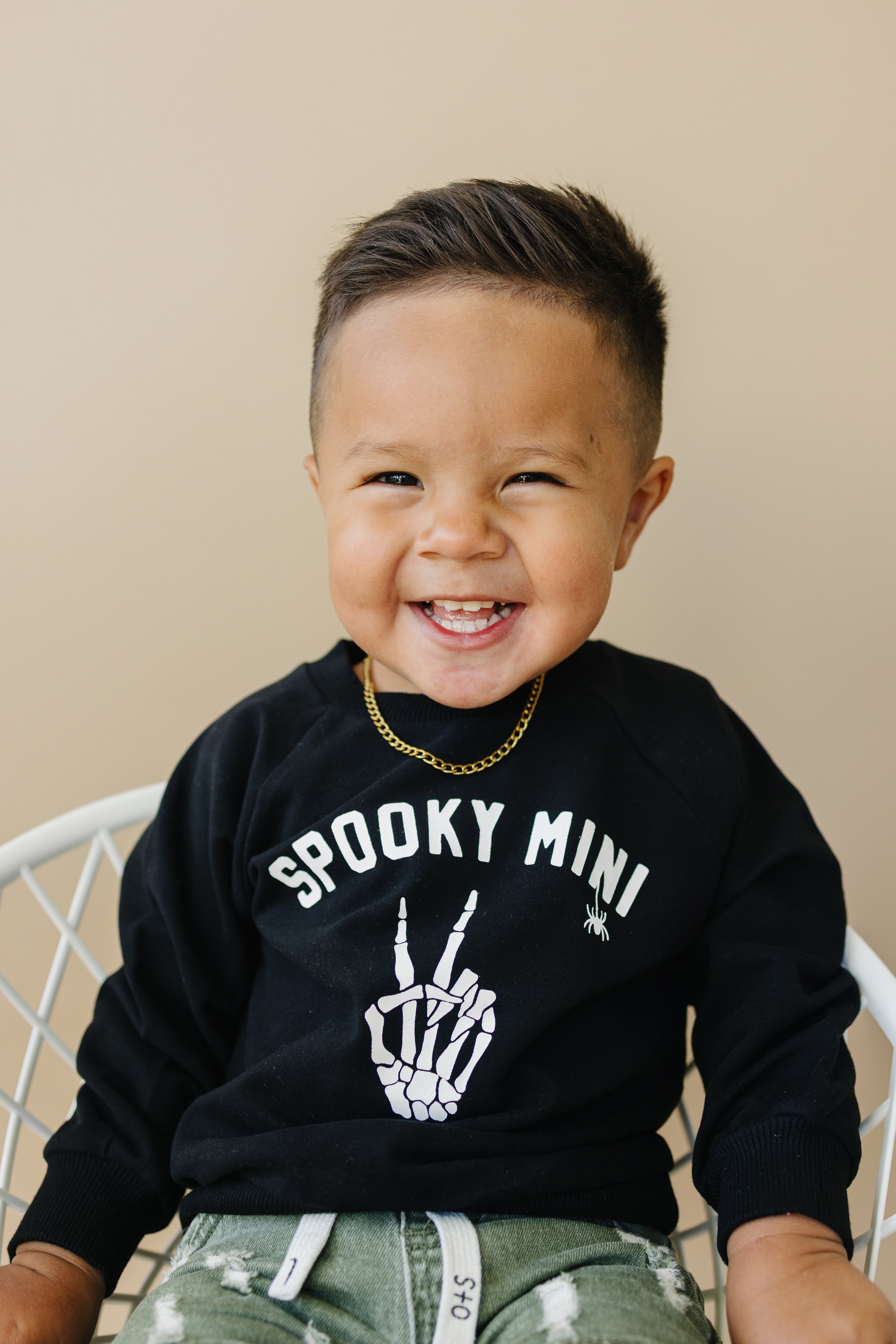 Spooky Mini Organic Cotton Crewneck Sweatshirt