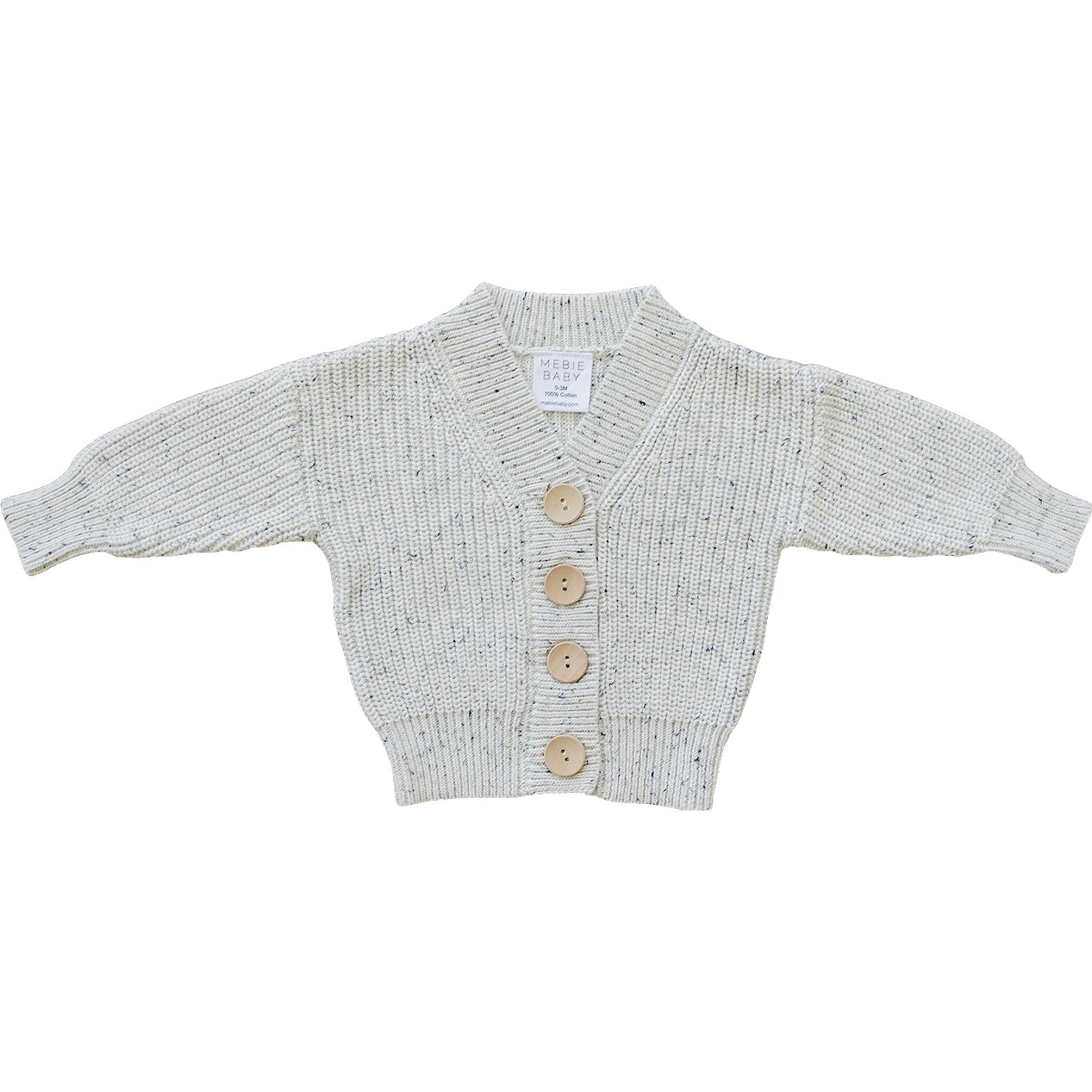 Heather Grey Chunky Knit Cardigan  Mebie Baby   