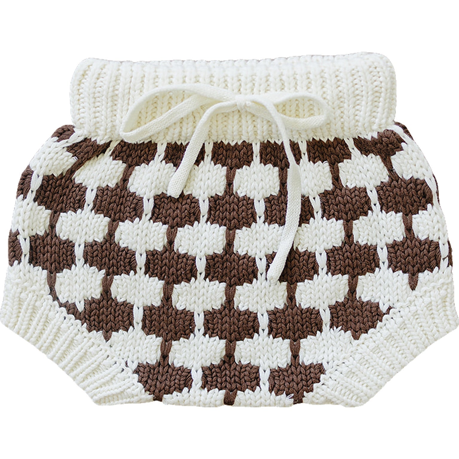 Brown + Cream Knit Bloomers  Mebie Baby   