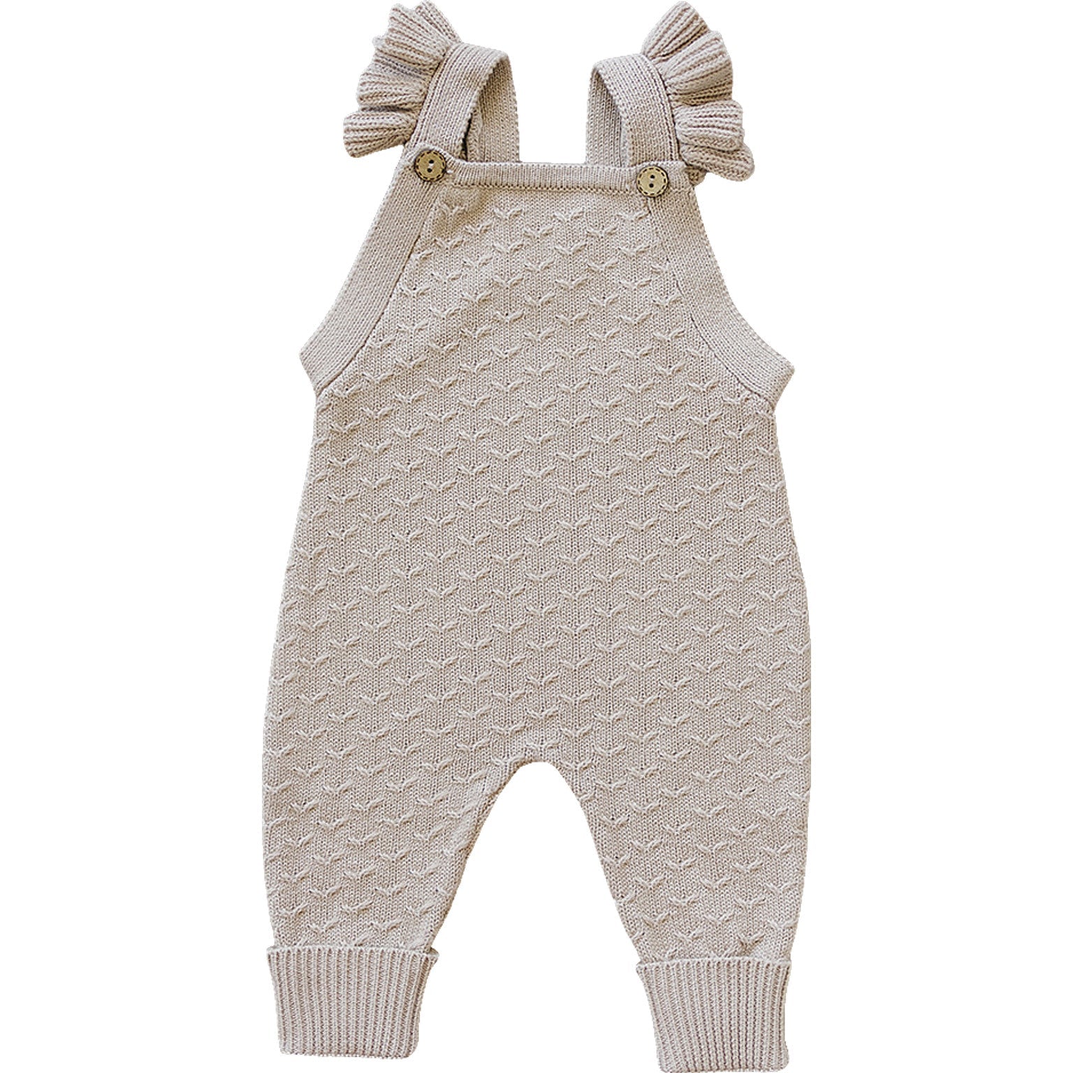 Ruffle Knit Overalls  Mebie Baby   