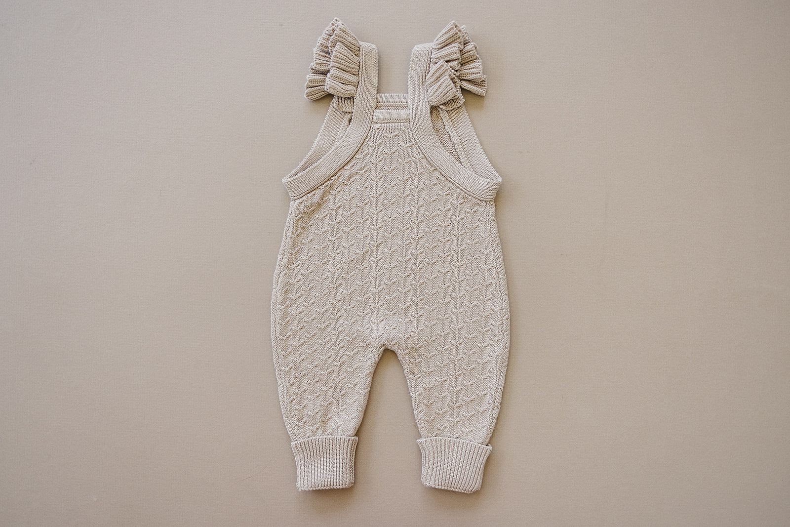 Ruffle Knit Overalls  Mebie Baby   