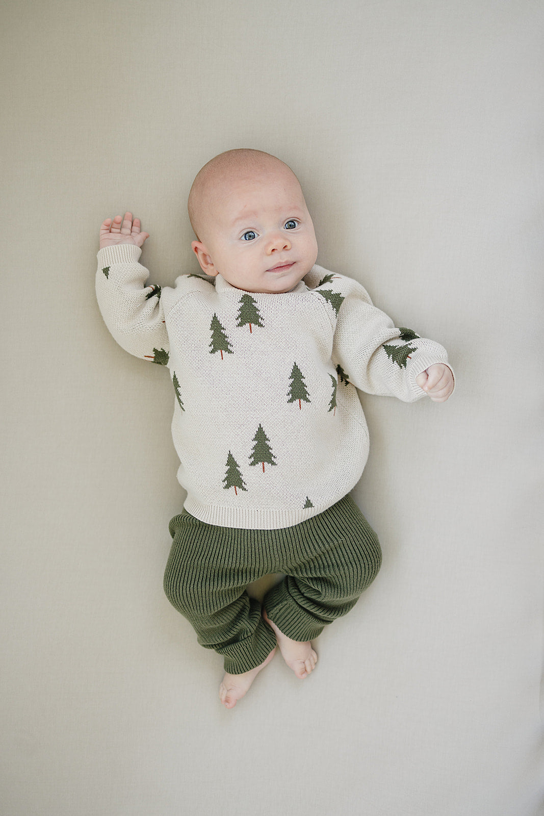 Olive Knit Leggings  Mebie Baby   