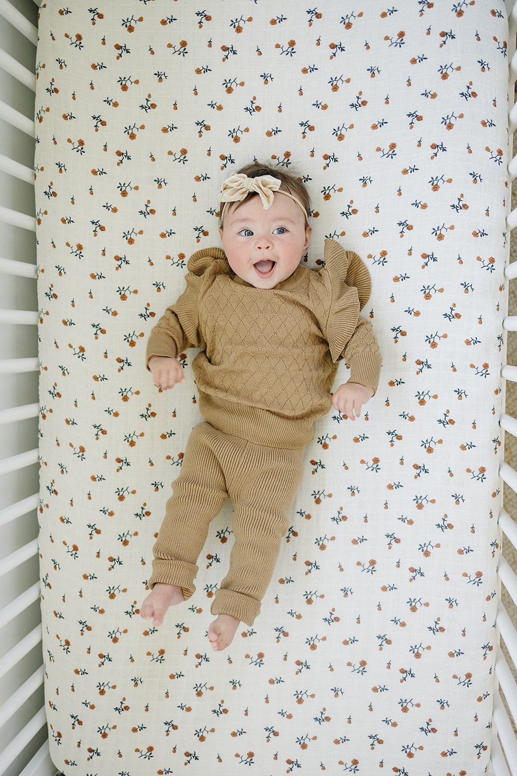 Toffee Knit Ruffle Sweater  Mebie Baby   