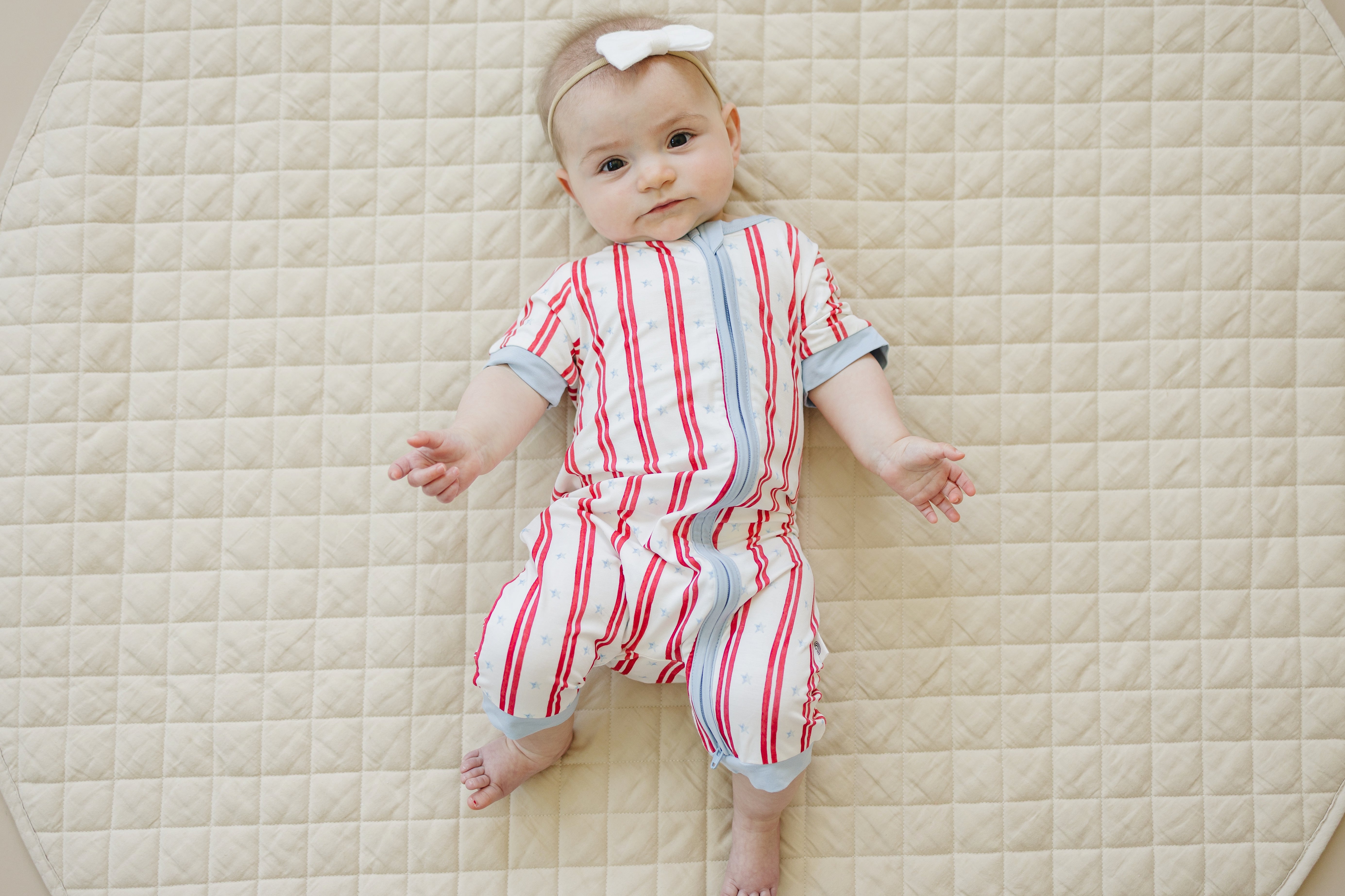 Stars & Stripes Bamboo Shorty Romper