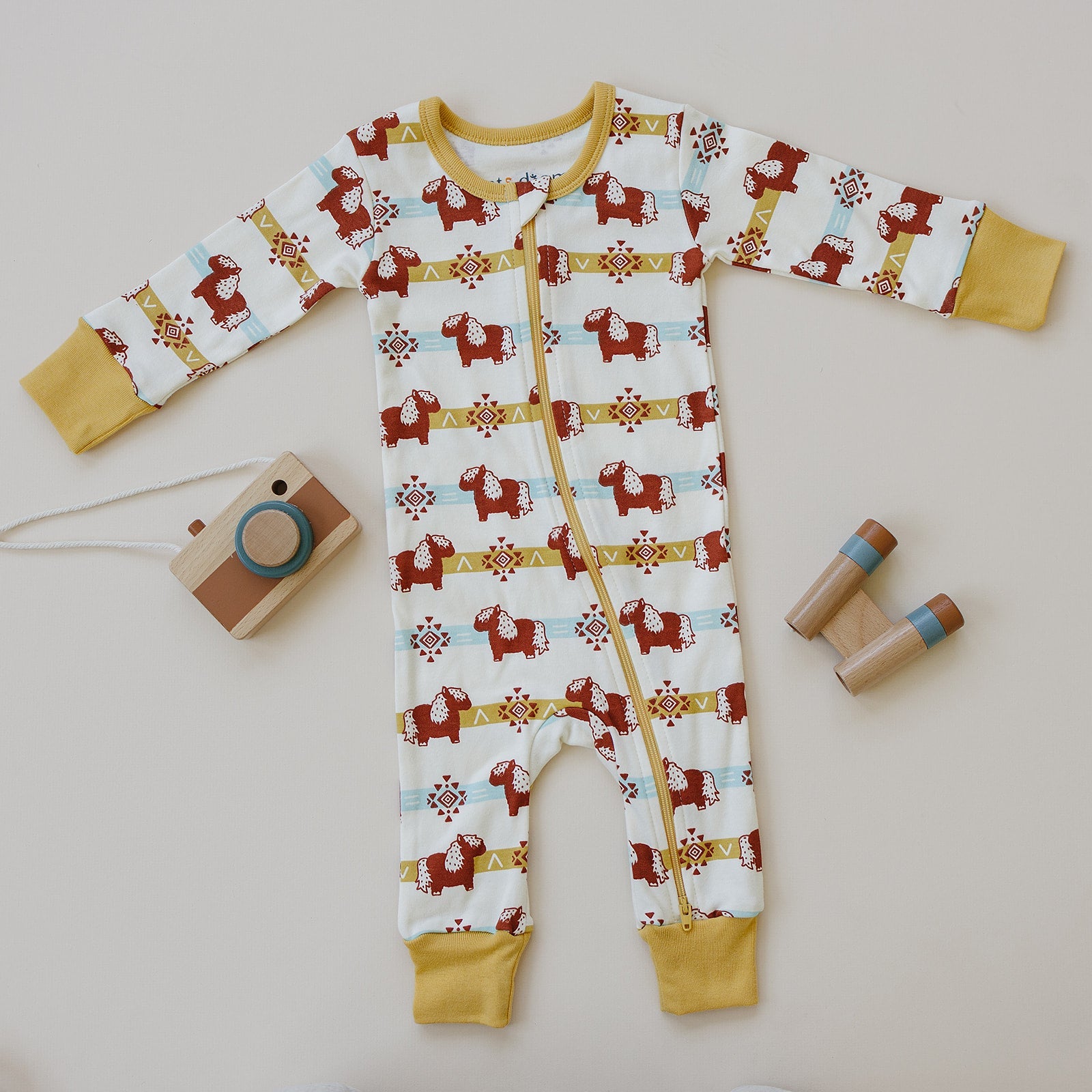 GOTS Certified Organic Cotton Zippy - Aztec Pony