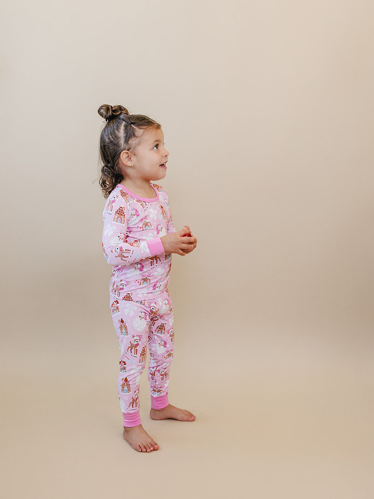 Bamboo Two Piece Set | Pink Christmas