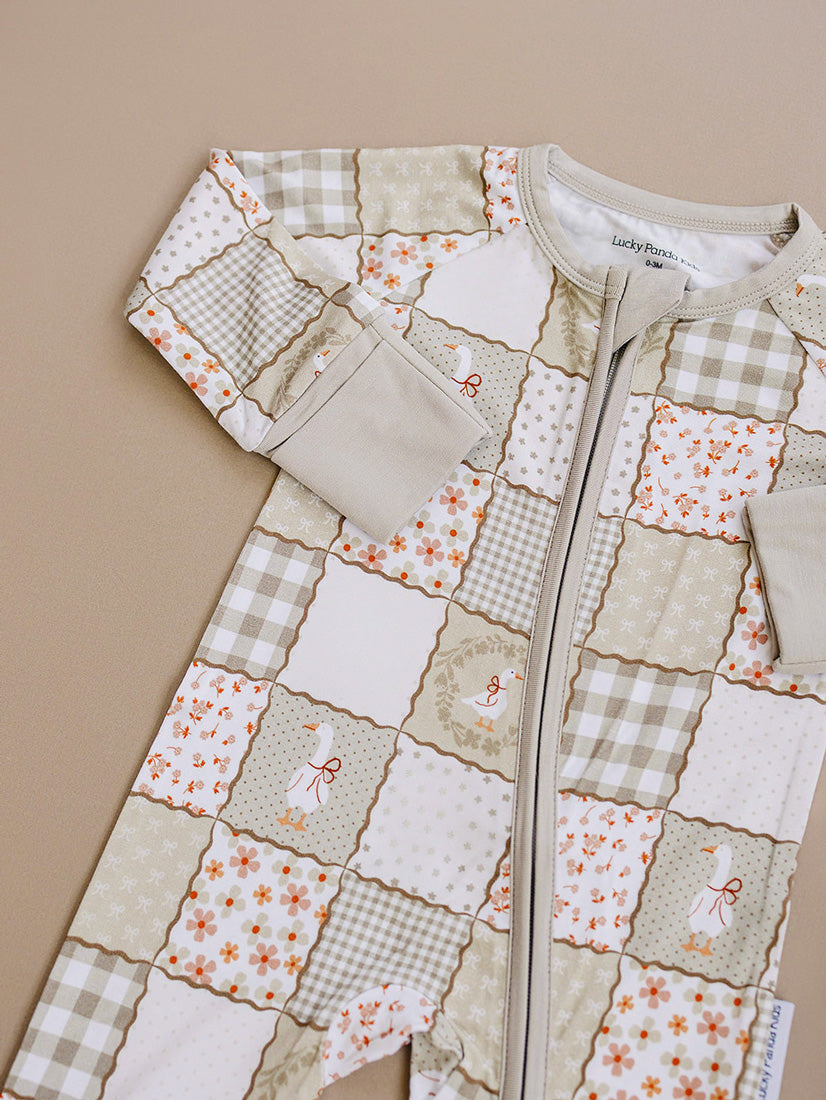 Bamboo Zip Romper | Cottage Goose